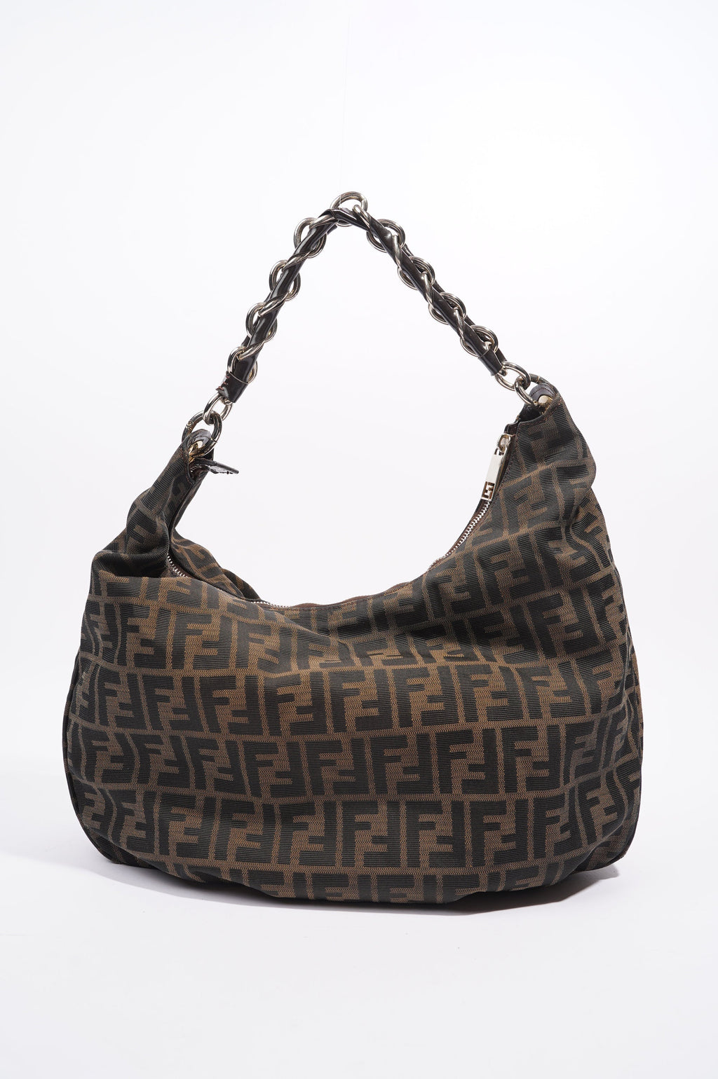 Fendi Womens Mia Hobo Zucca