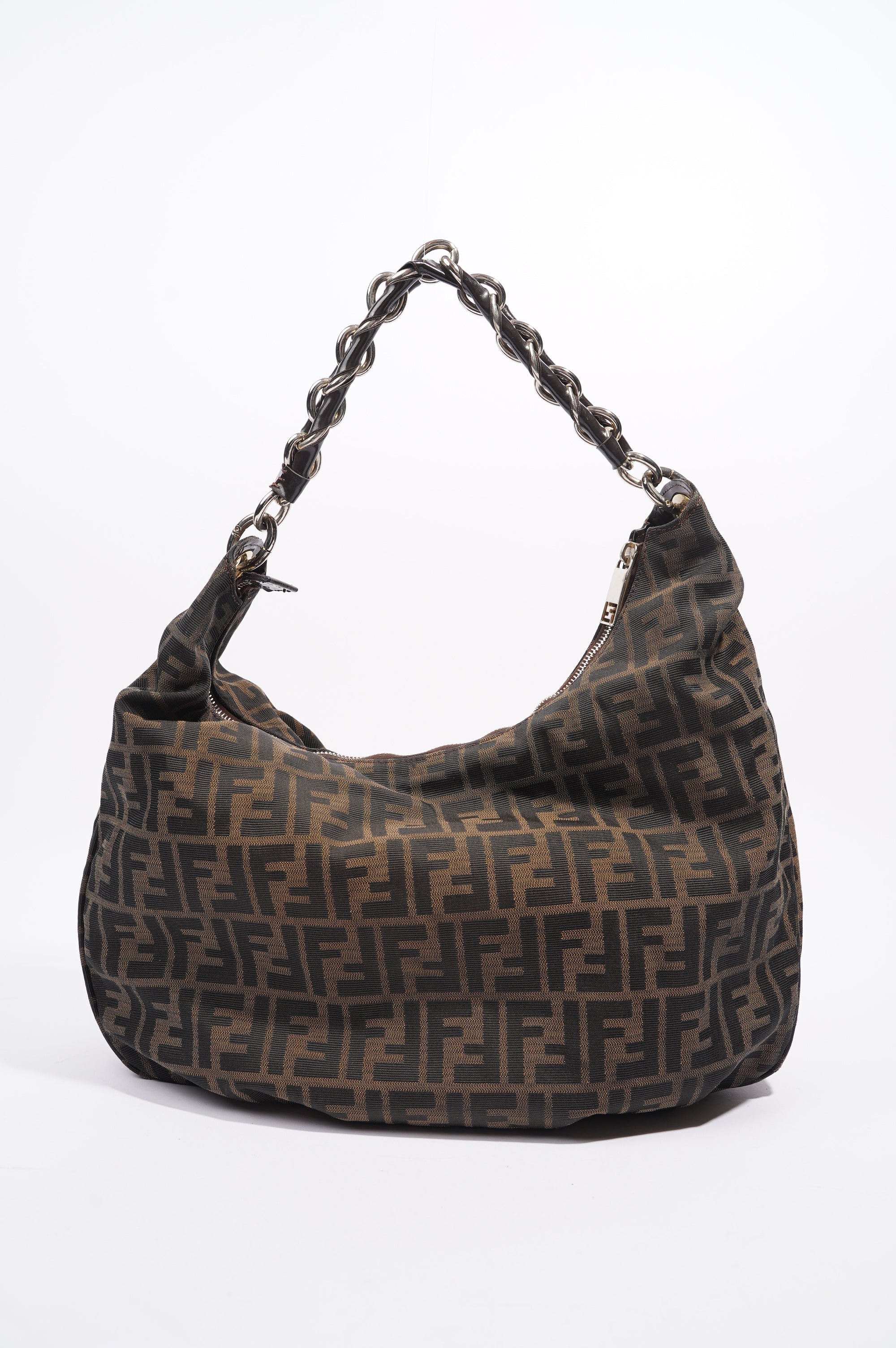 Fendi Womens Mia Hobo Zucca
