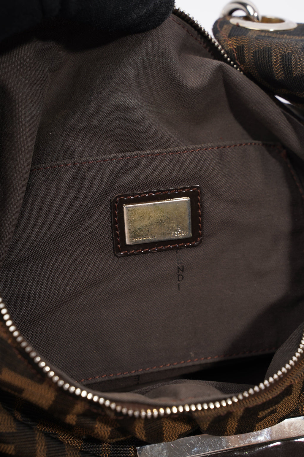 Fendi Womens Mia Hobo Zucca