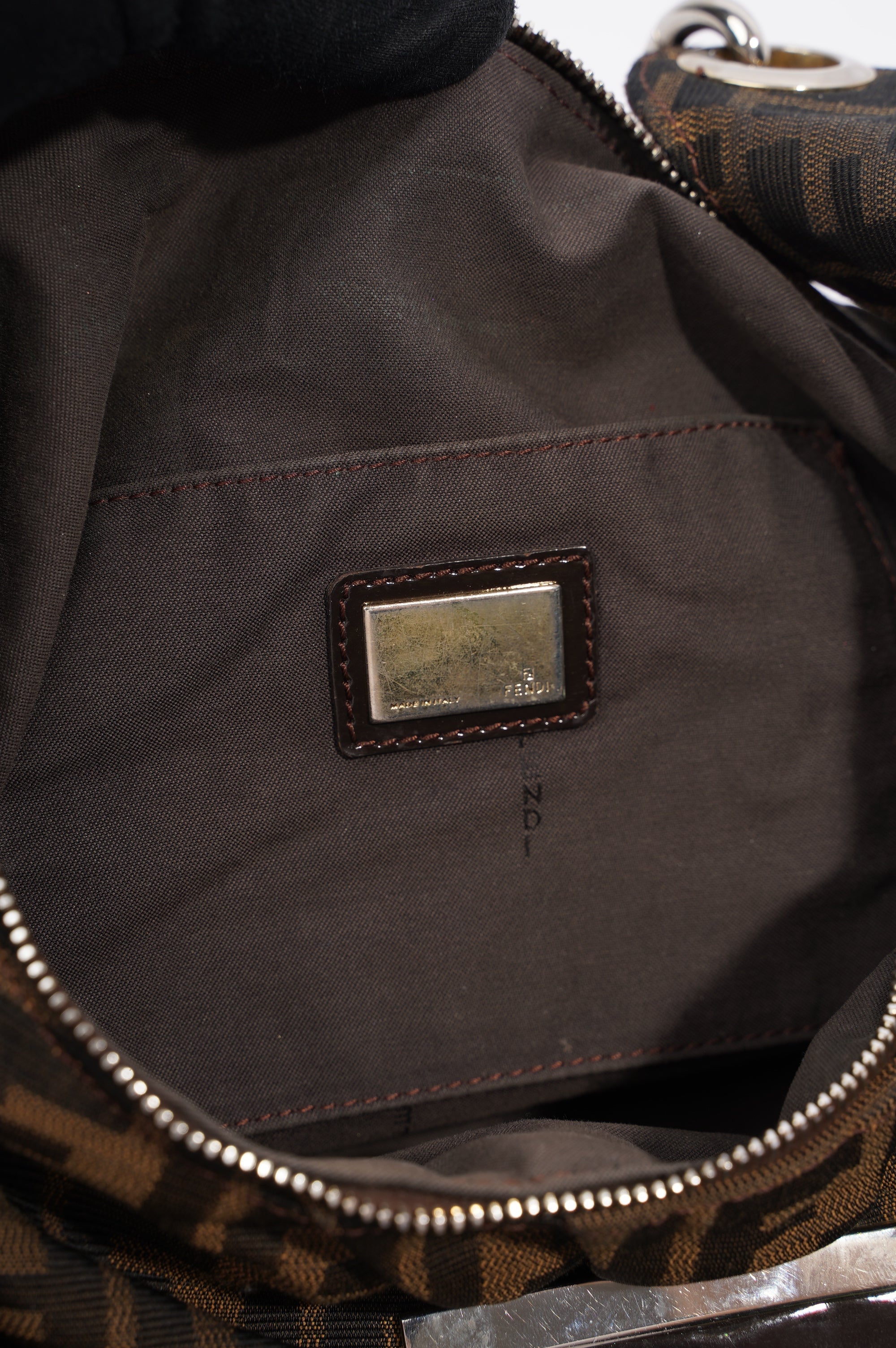 Fendi Womens Mia Hobo Zucca