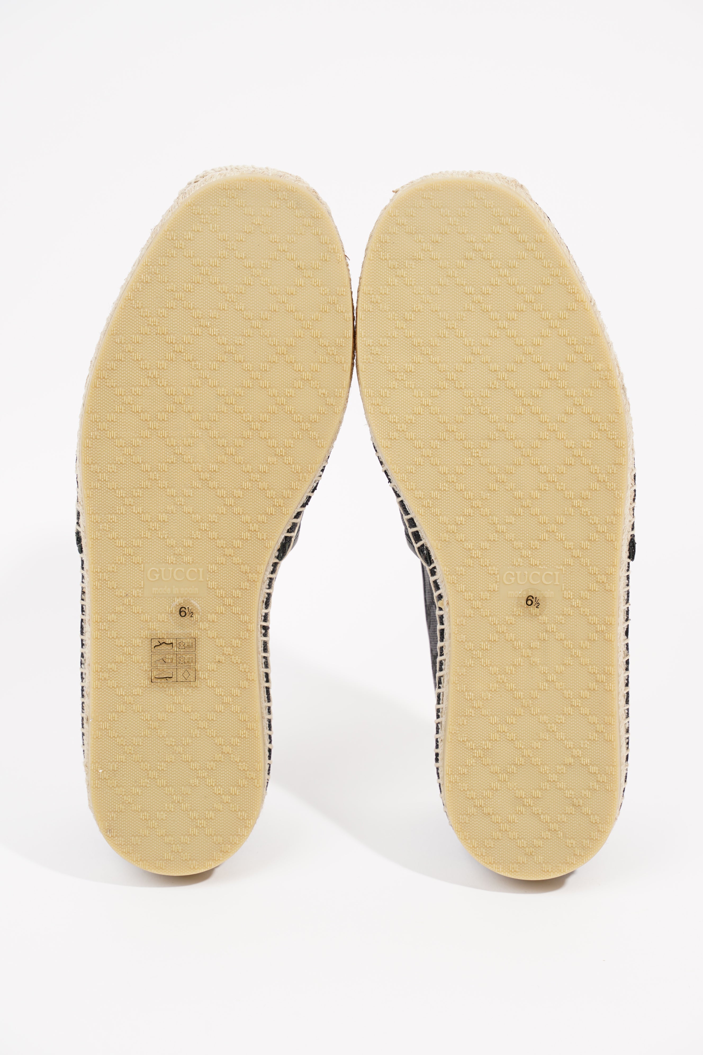 Gucci Womens Espadrilles Black EU 39.5 / UK 6.5