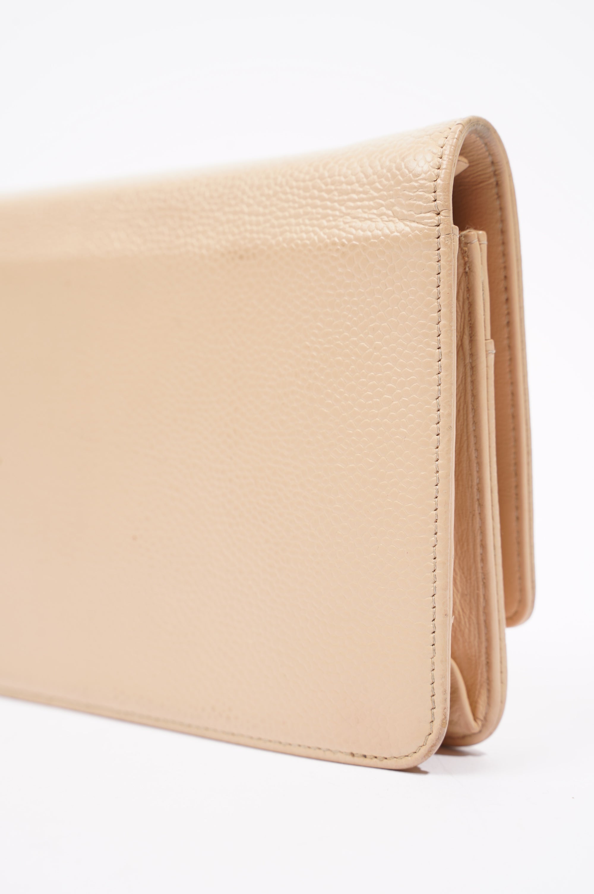 Chanel Womens Timeless Wallet On Chain Beige Caviar