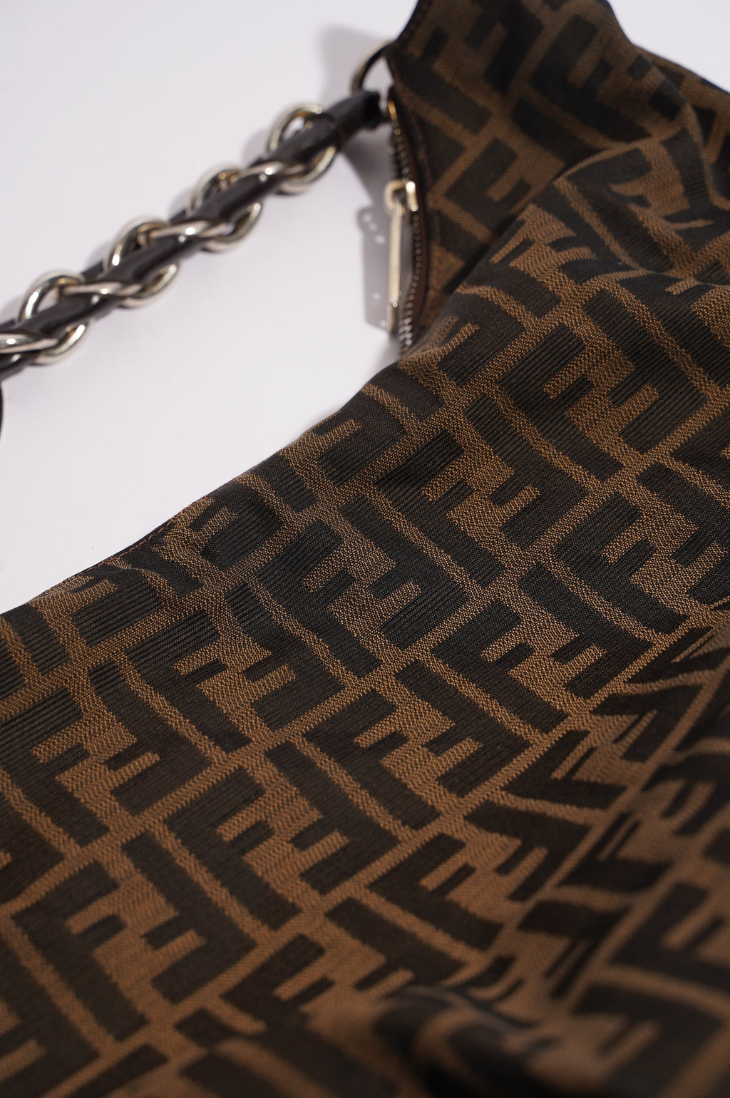 Fendi Womens Mia Hobo Zucca