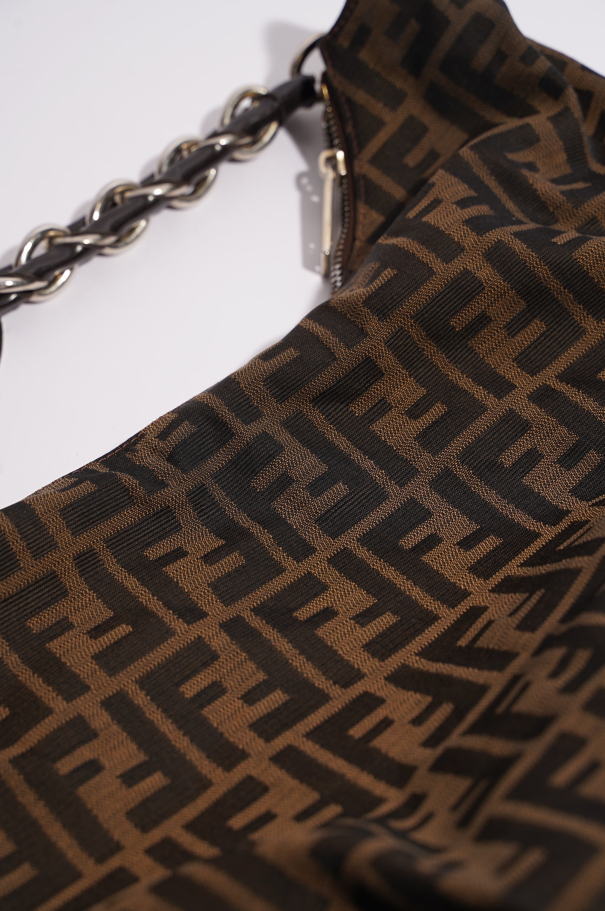 Fendi Womens Mia Hobo Zucca