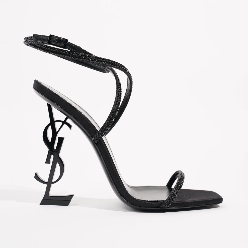Saint Laurent Womens Opyum Heel Diamante 110 Black EU 39 / UK 6