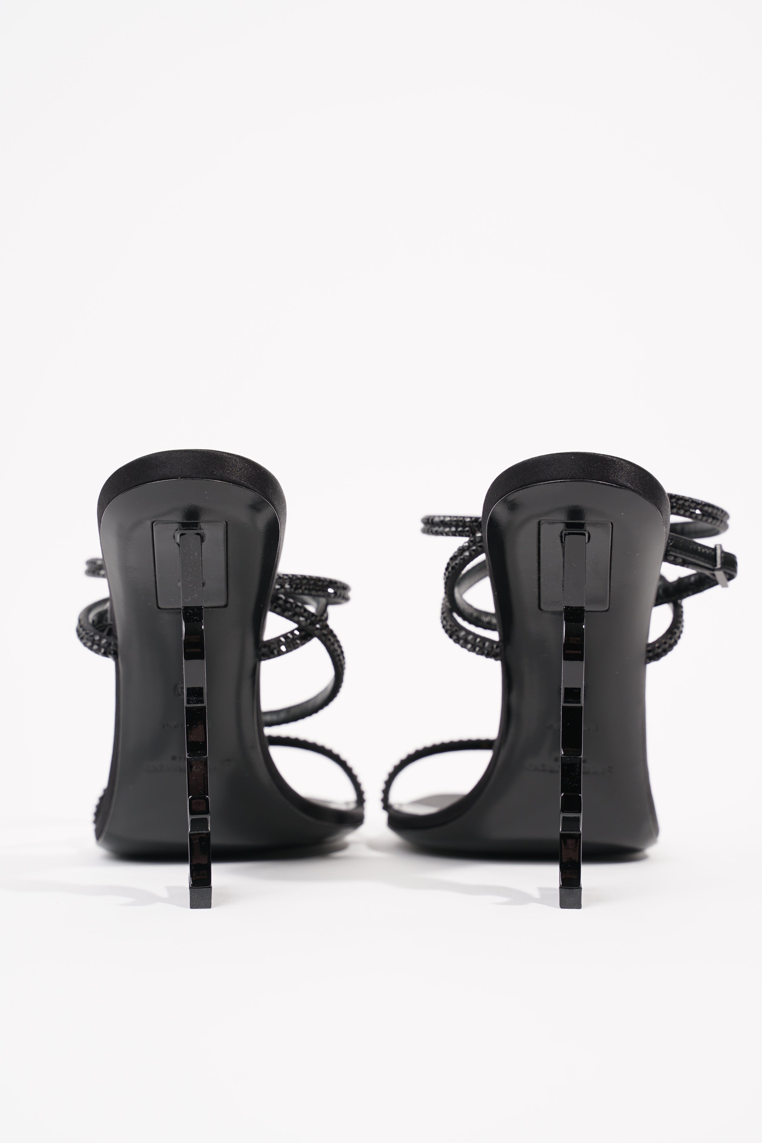 Saint Laurent Womens Opyum Heel Diamante 110 Black EU 39 / UK 6