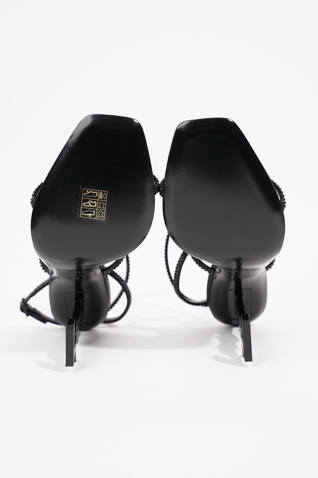 Saint Laurent Womens Opyum Heel Diamante 110 Black EU 39 / UK 6