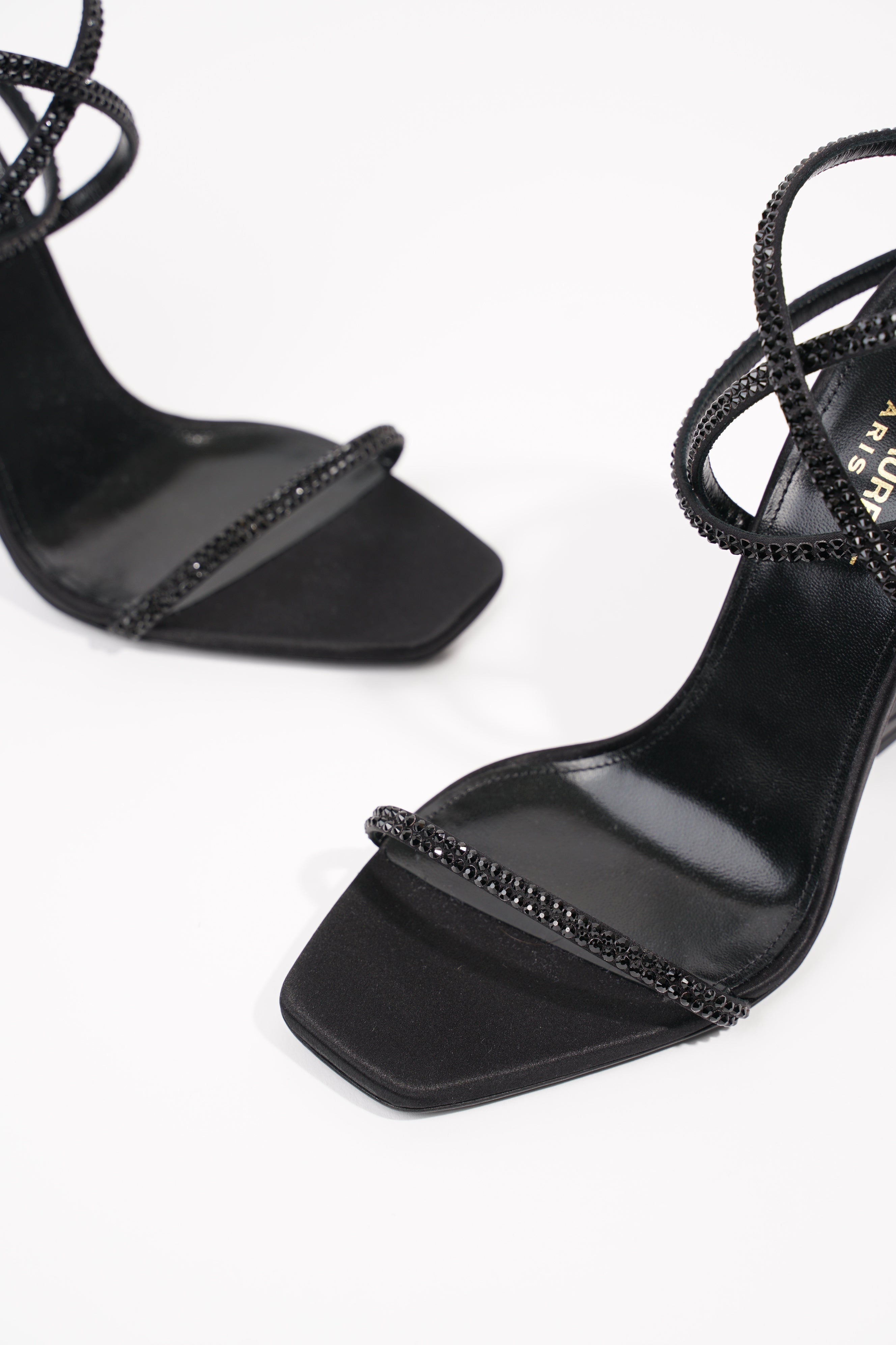 Saint Laurent Womens Opyum Heel Diamante 110 Black EU 39 / UK 6