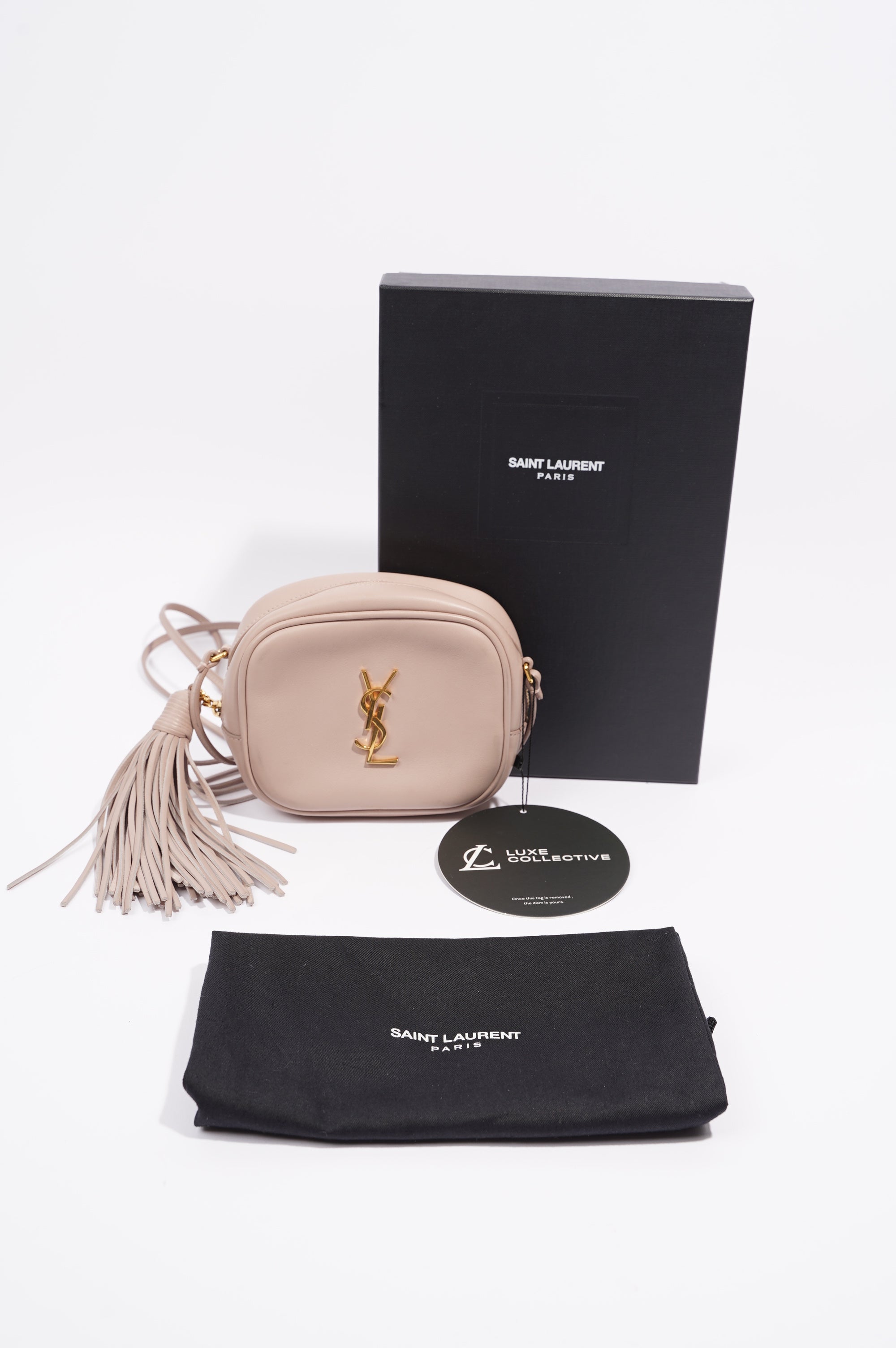 Saint Laurent Womens Blogger Crossbody Bag Pink Leather
