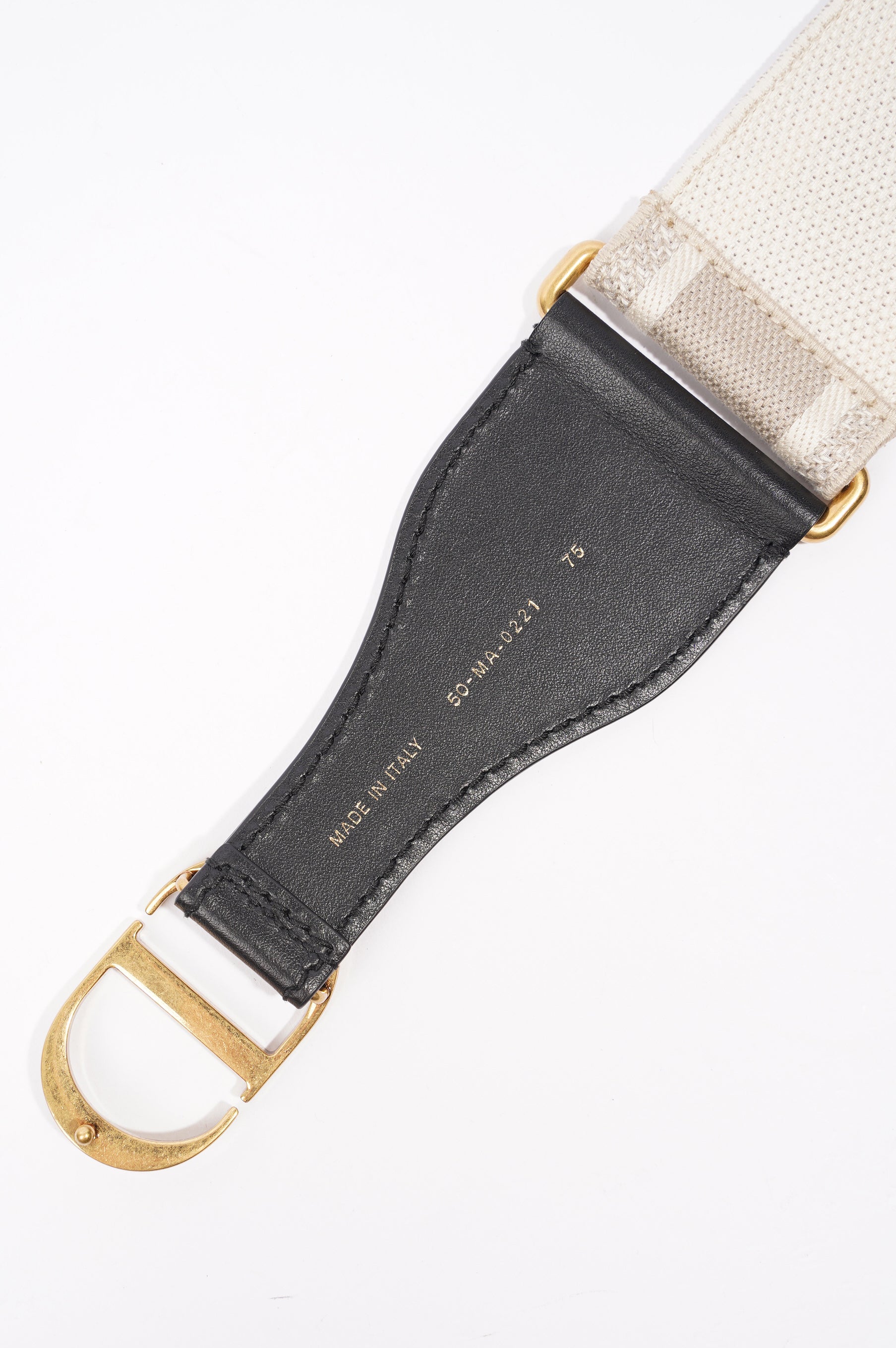 Christian Dior Womens Belt White 75