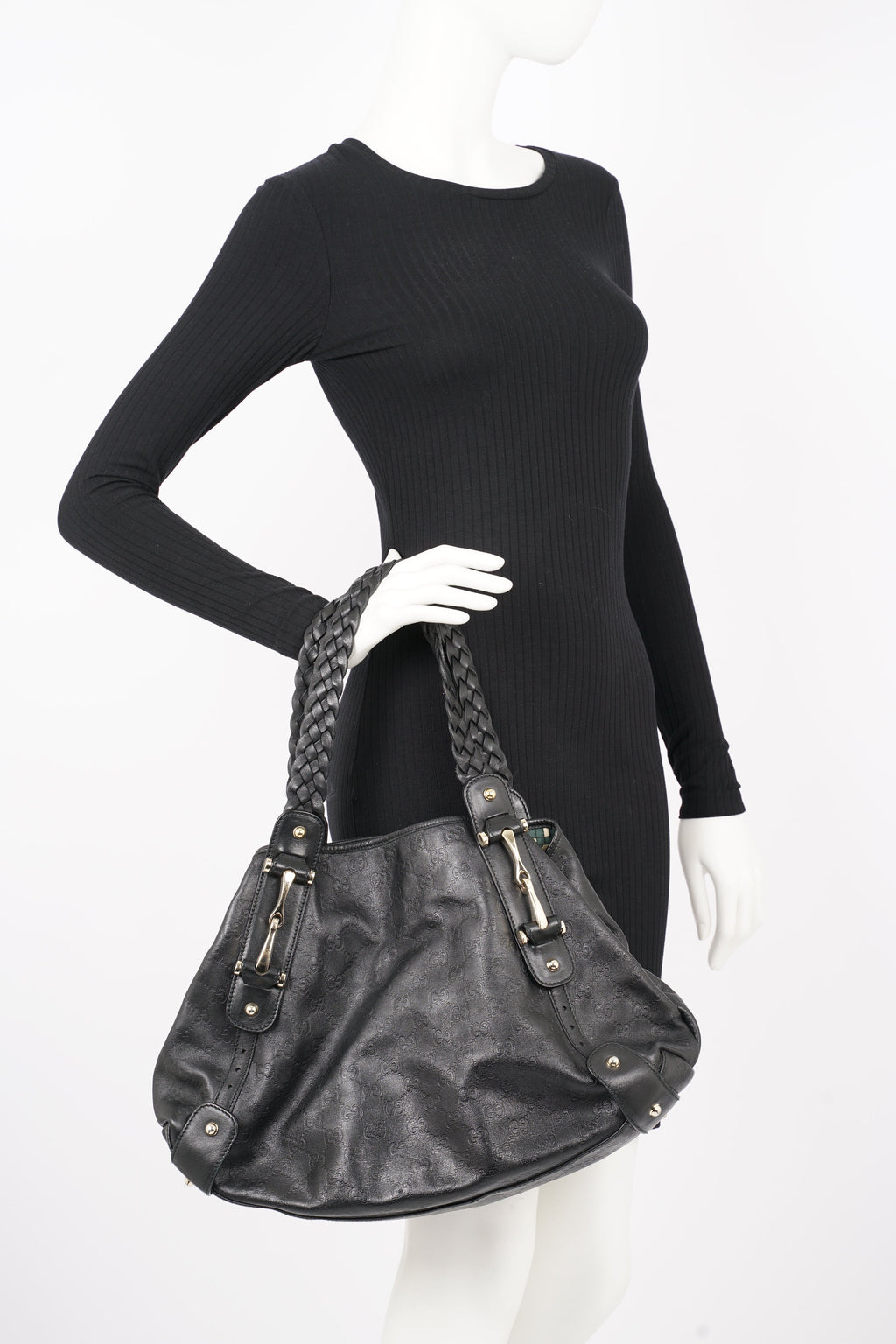 Gucci Womens Pelham Bag Black Leather