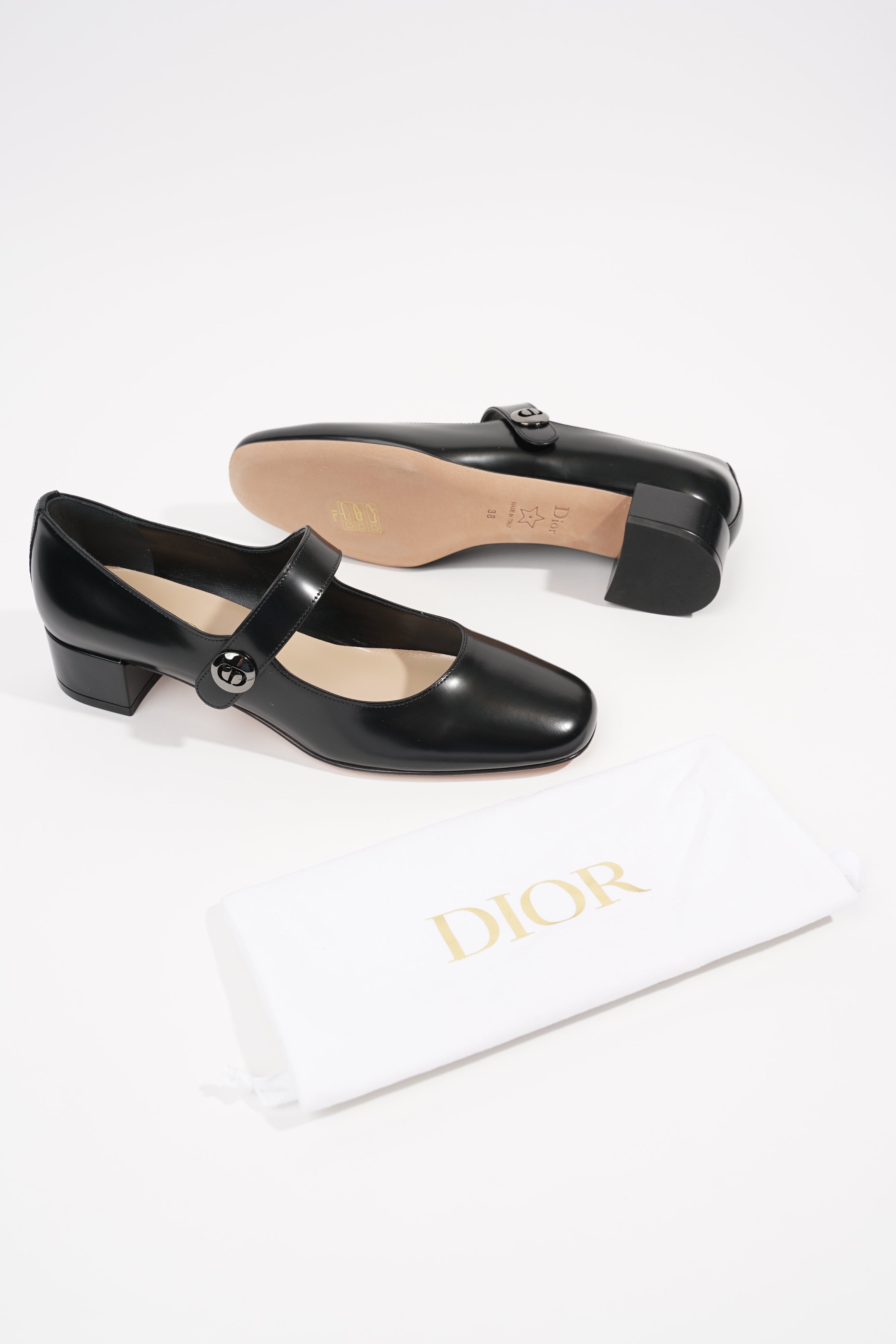 Christian Dior Womens D Doll Mary Jane Black EU 38 / UK 5