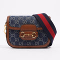 Gucci Womens Horsebit 1955 Mini Bag Demin / Brown
