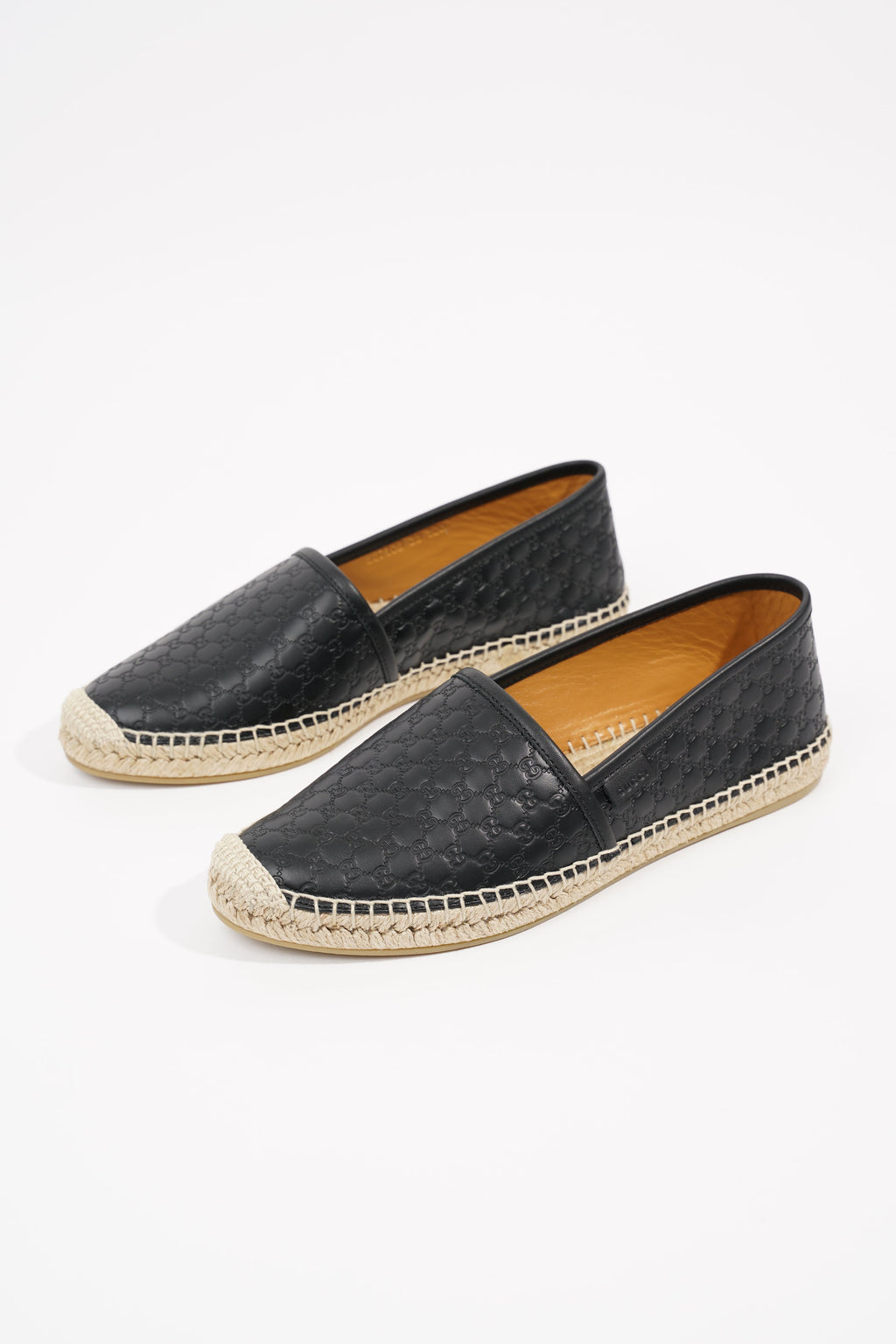 Gucci Womens Guccissima Espadrilles Black EU 38 / UK 5