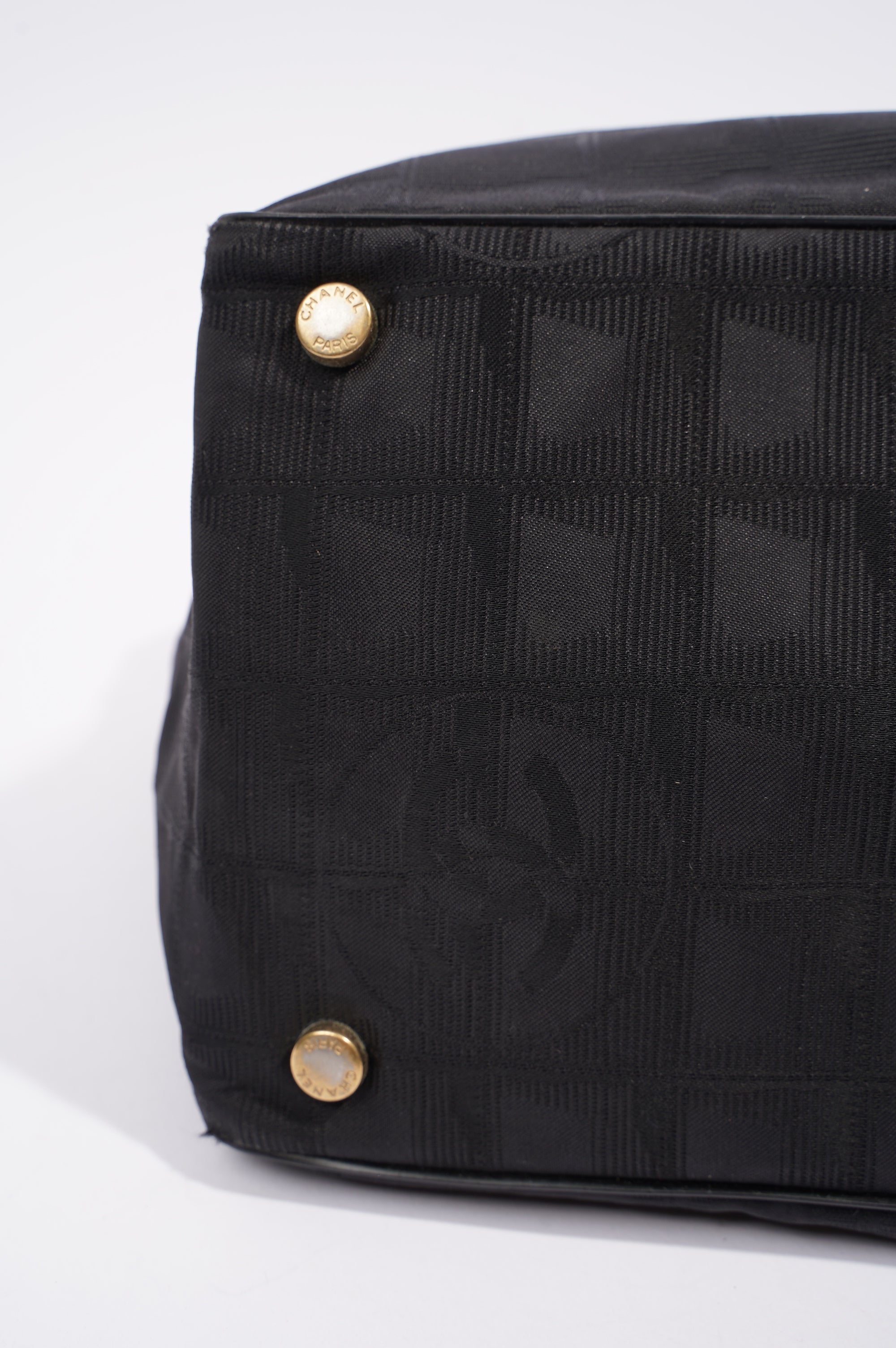 Chanel Womens Vintage Travel Line Tote Black