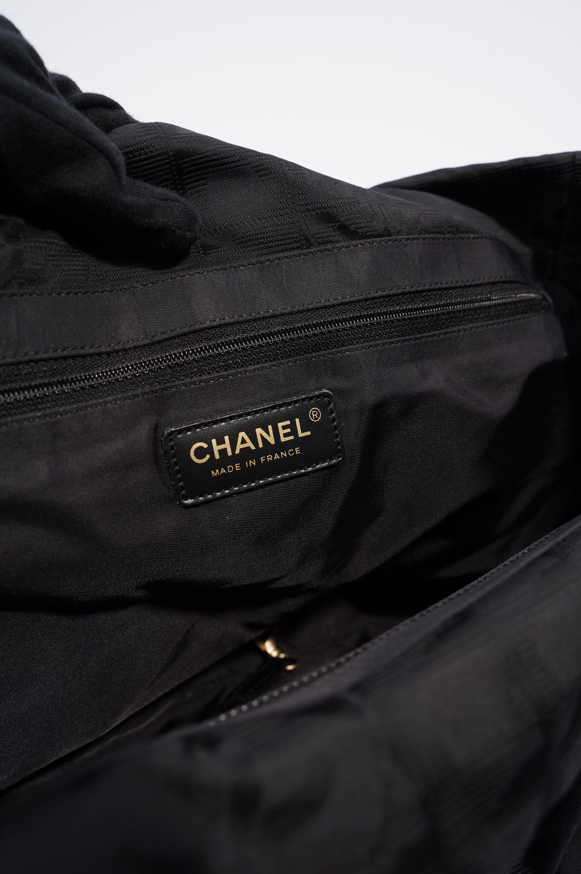 Chanel Womens Vintage Travel Line Tote Black