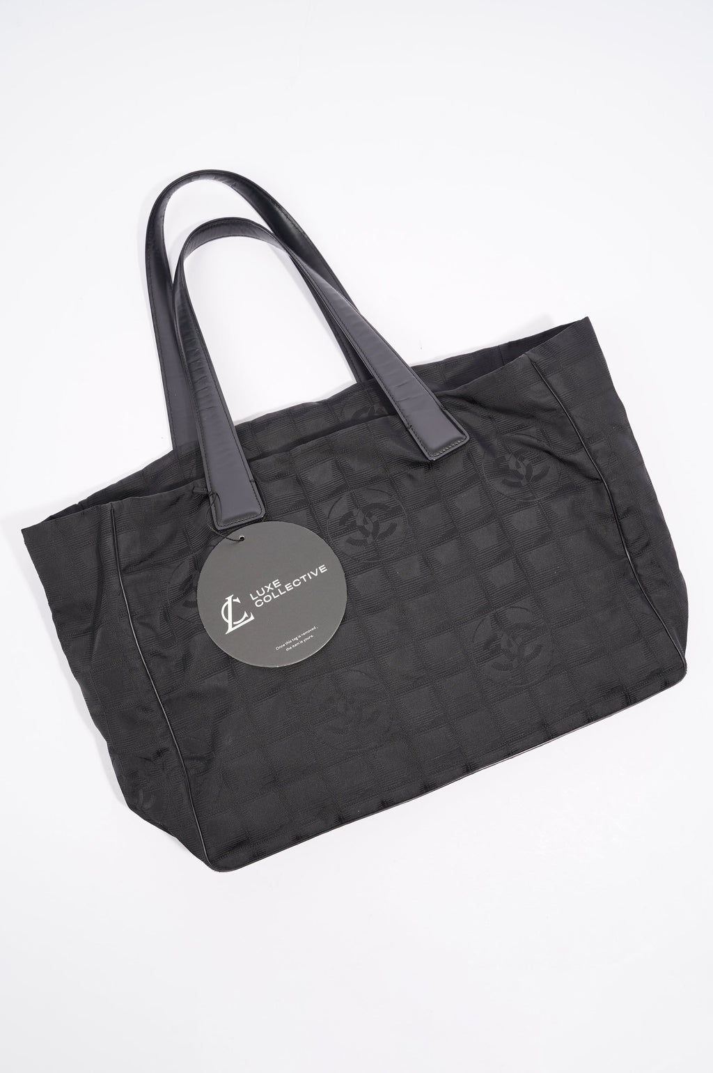 Chanel Womens Vintage Travel Line Tote Black