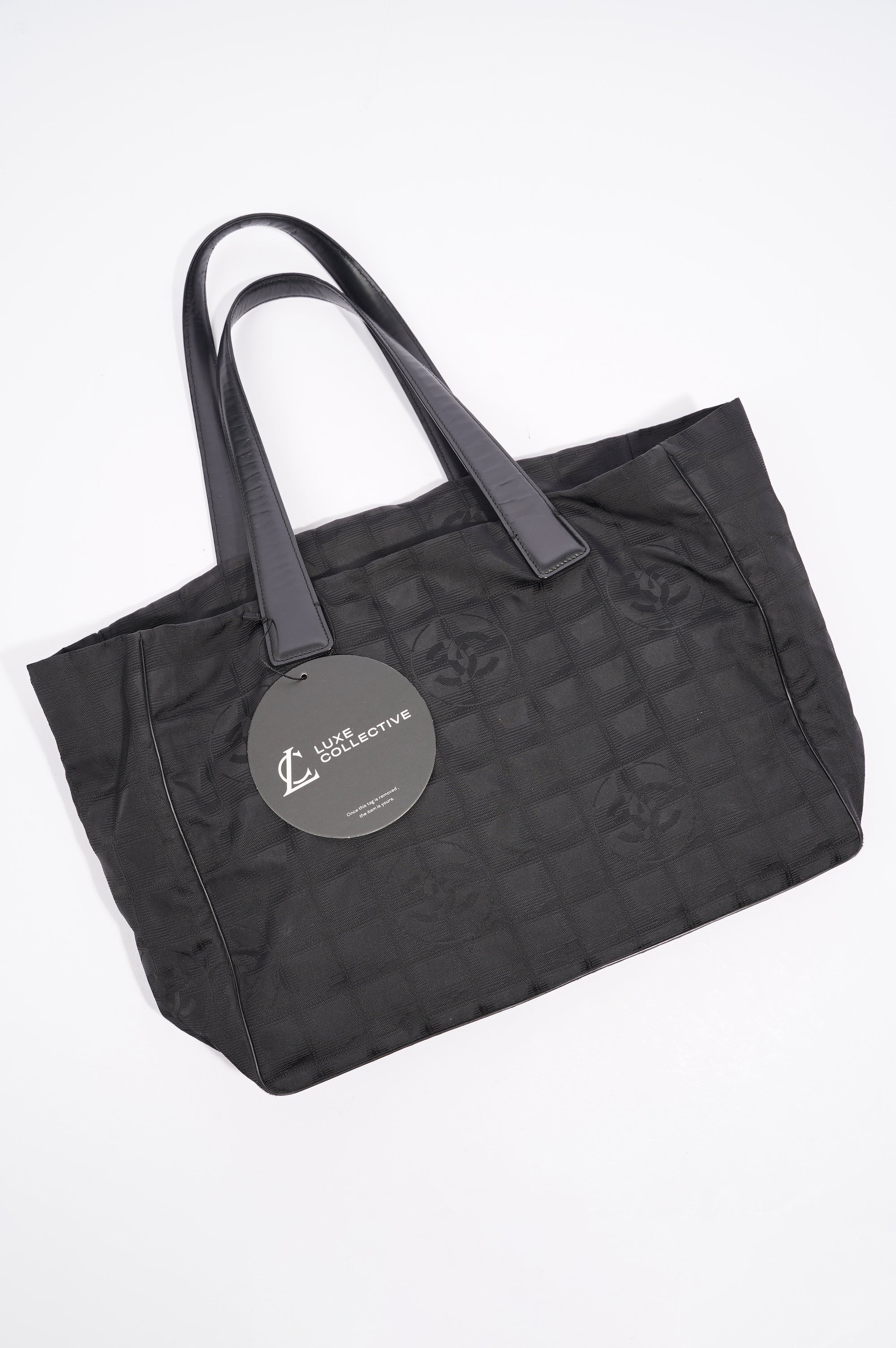 Chanel Womens Vintage Travel Line Tote Black