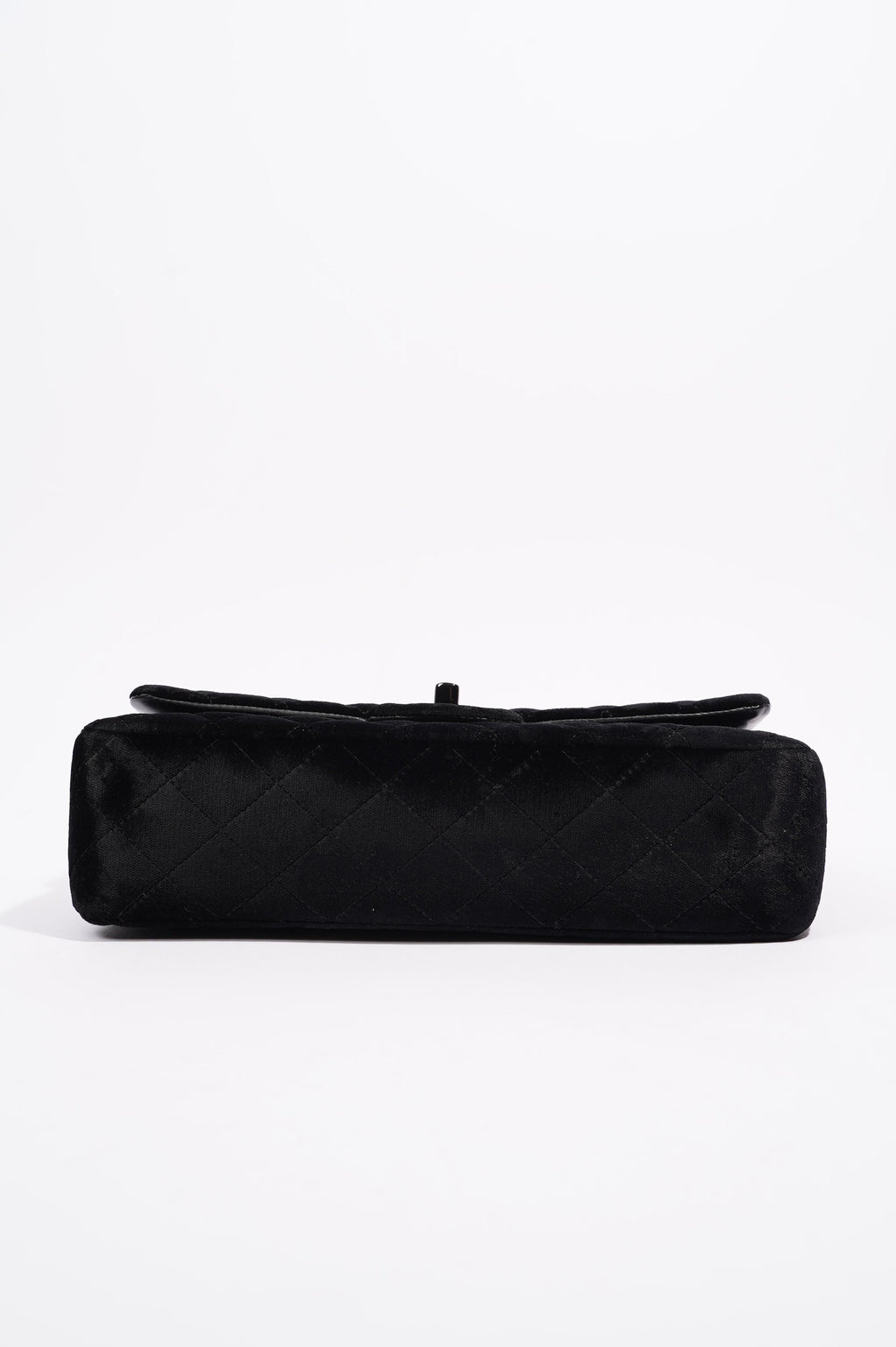 Chanel Womens Classic Flap Black Velvet Medium
