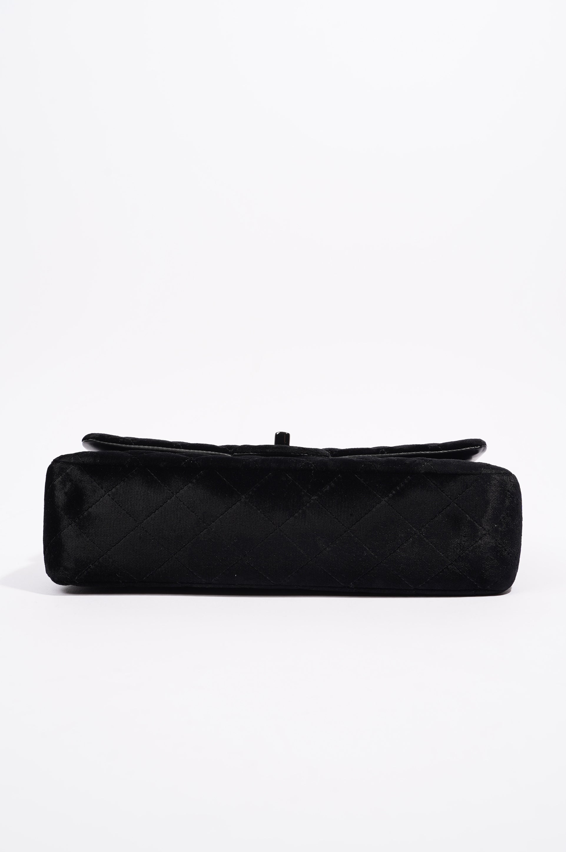 Chanel Womens Classic Flap Black Velvet Medium