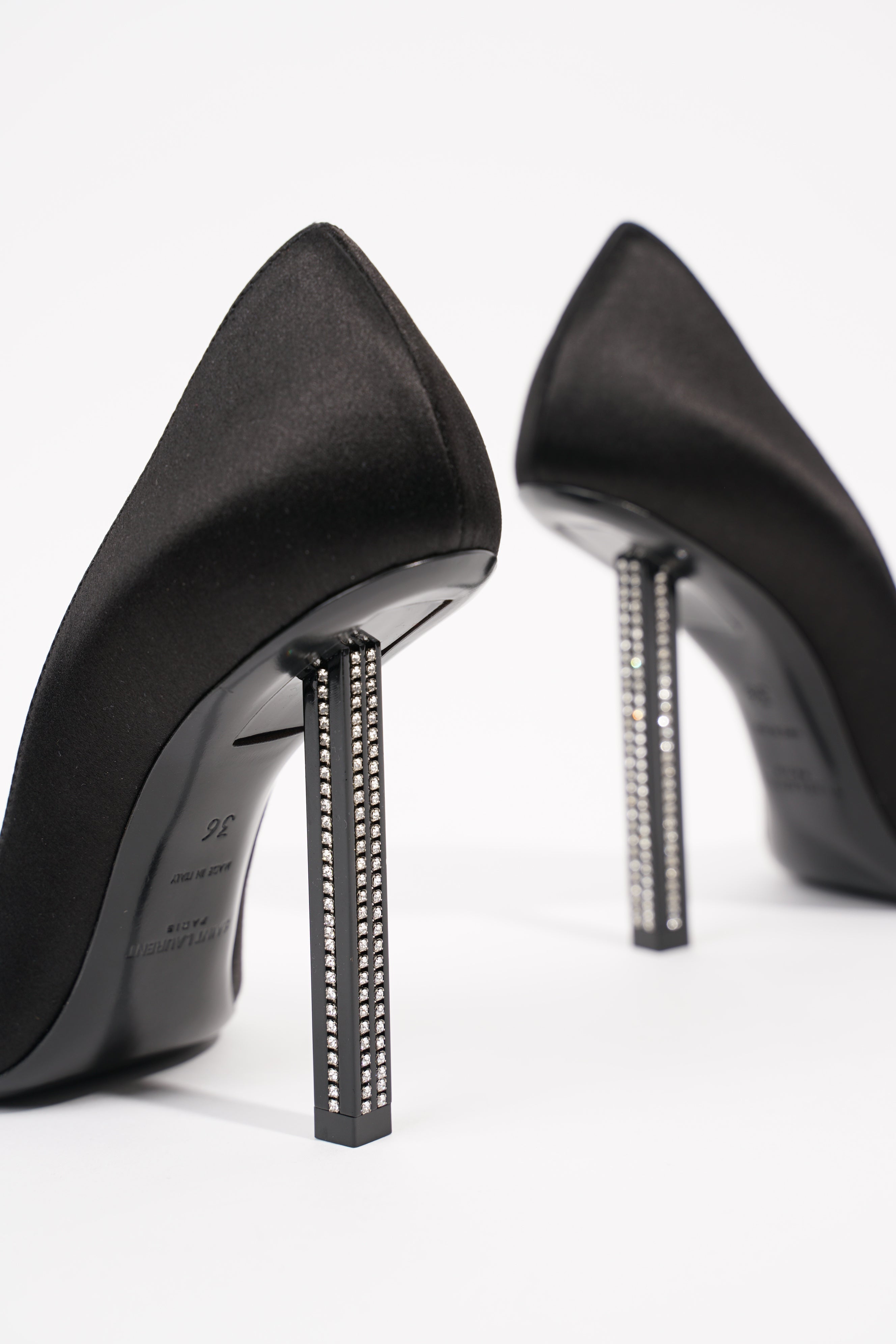 Saint Laurent Womens Tower 110 Black / Silver EU 36 / UK 3
