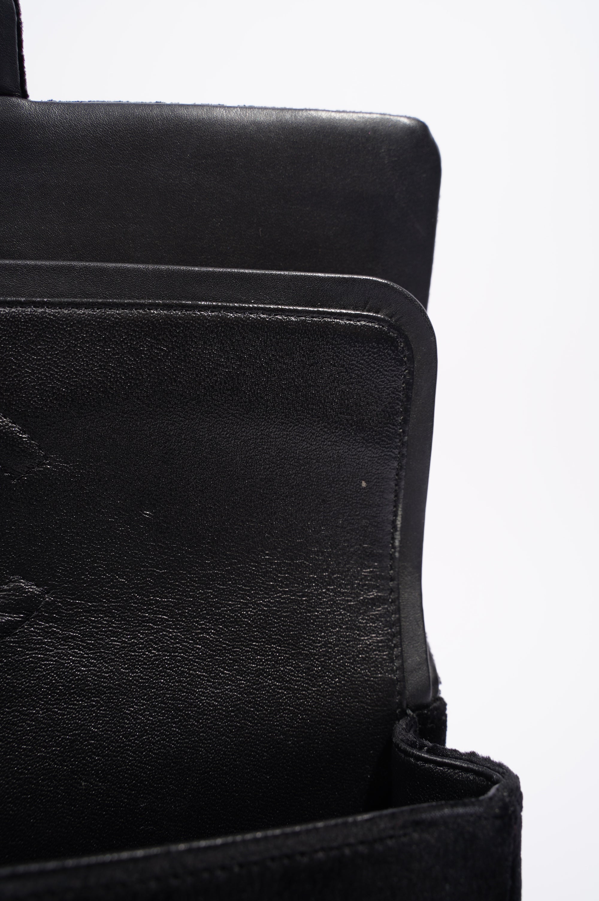 Chanel Womens Classic Flap Black Velvet Medium