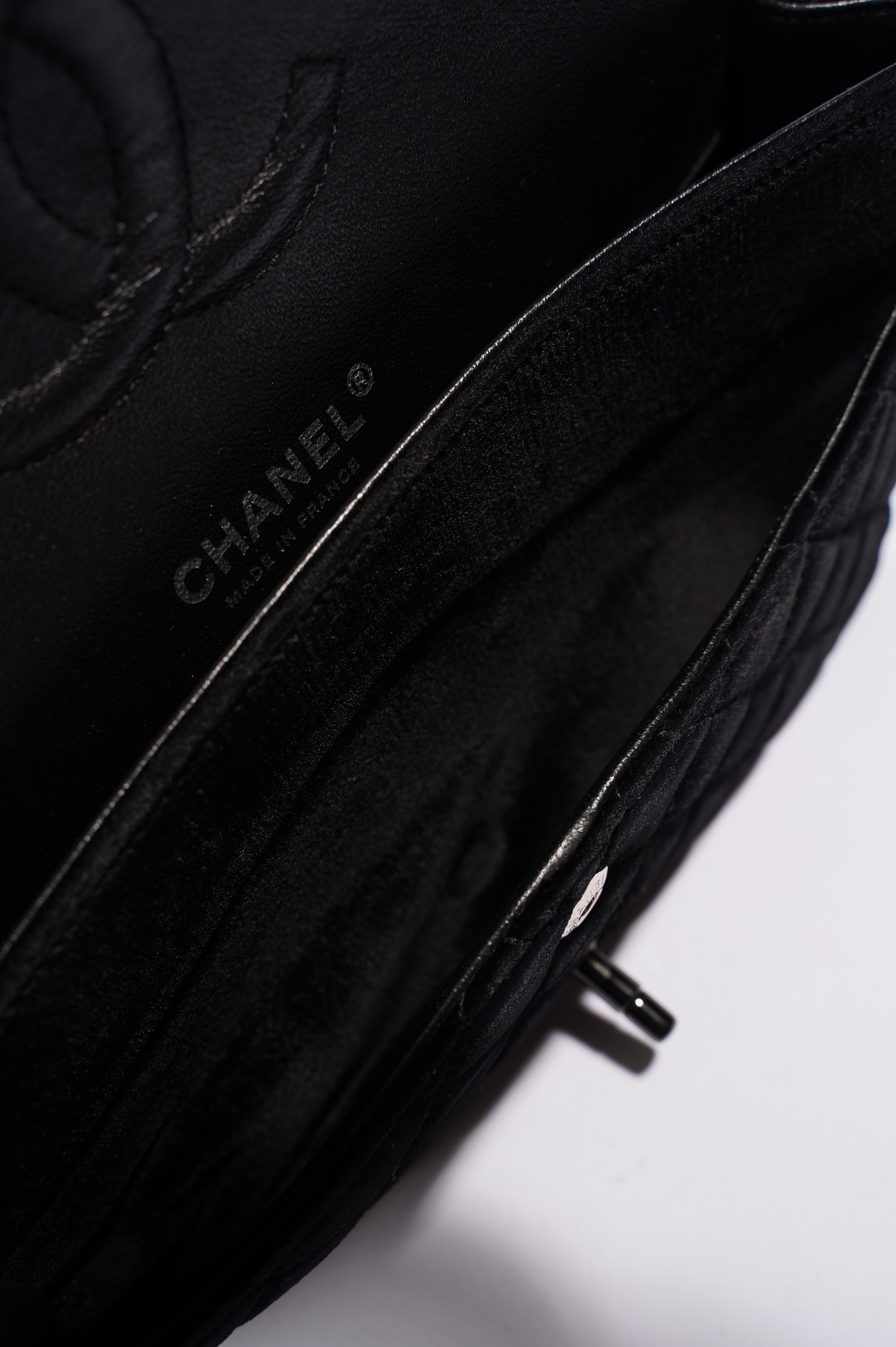 Chanel Womens Classic Flap Black Velvet Medium