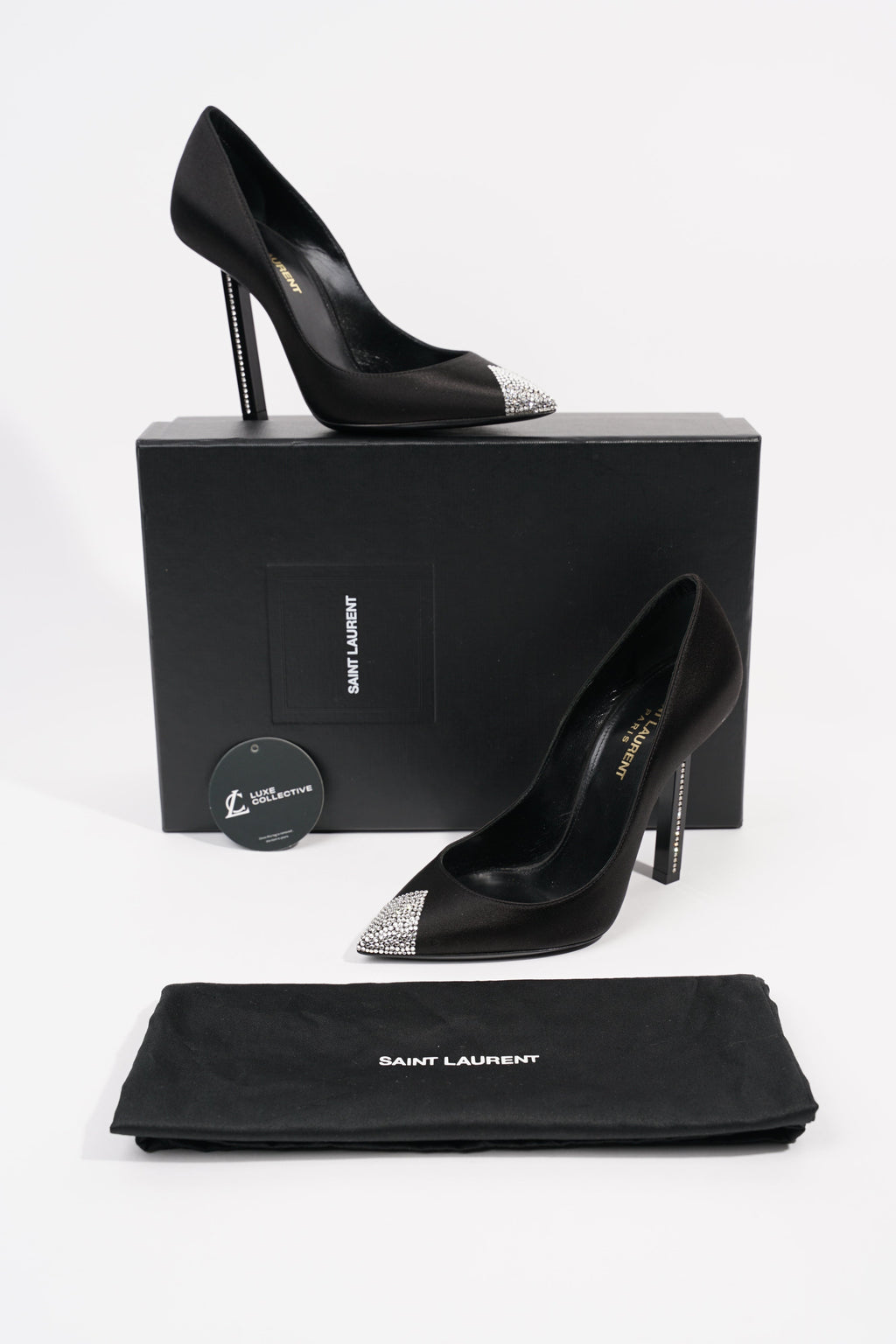 Saint Laurent Womens Tower 110 Black / Silver EU 36 / UK 3