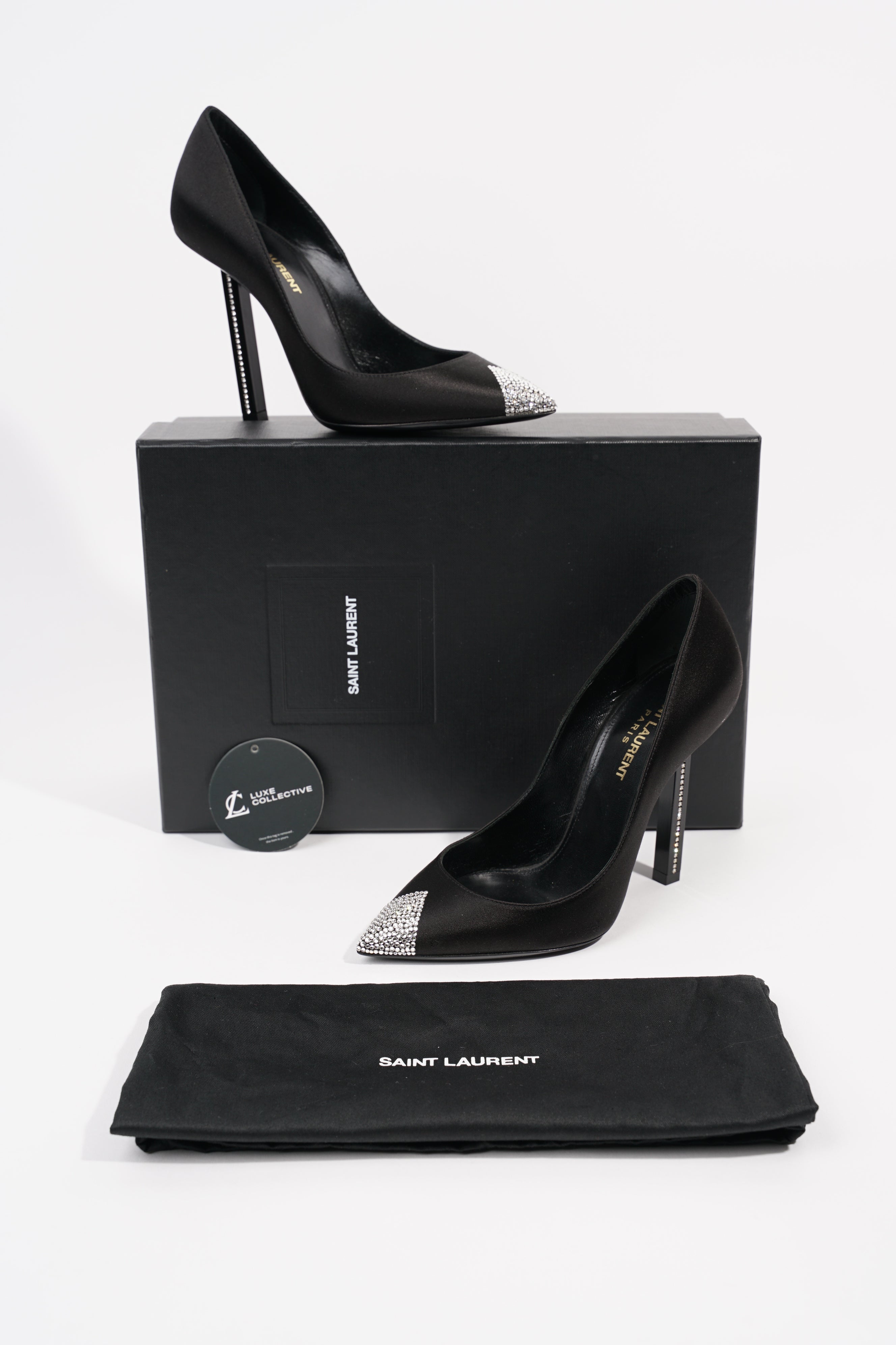 Saint Laurent Womens Tower 110 Black / Silver EU 36 / UK 3