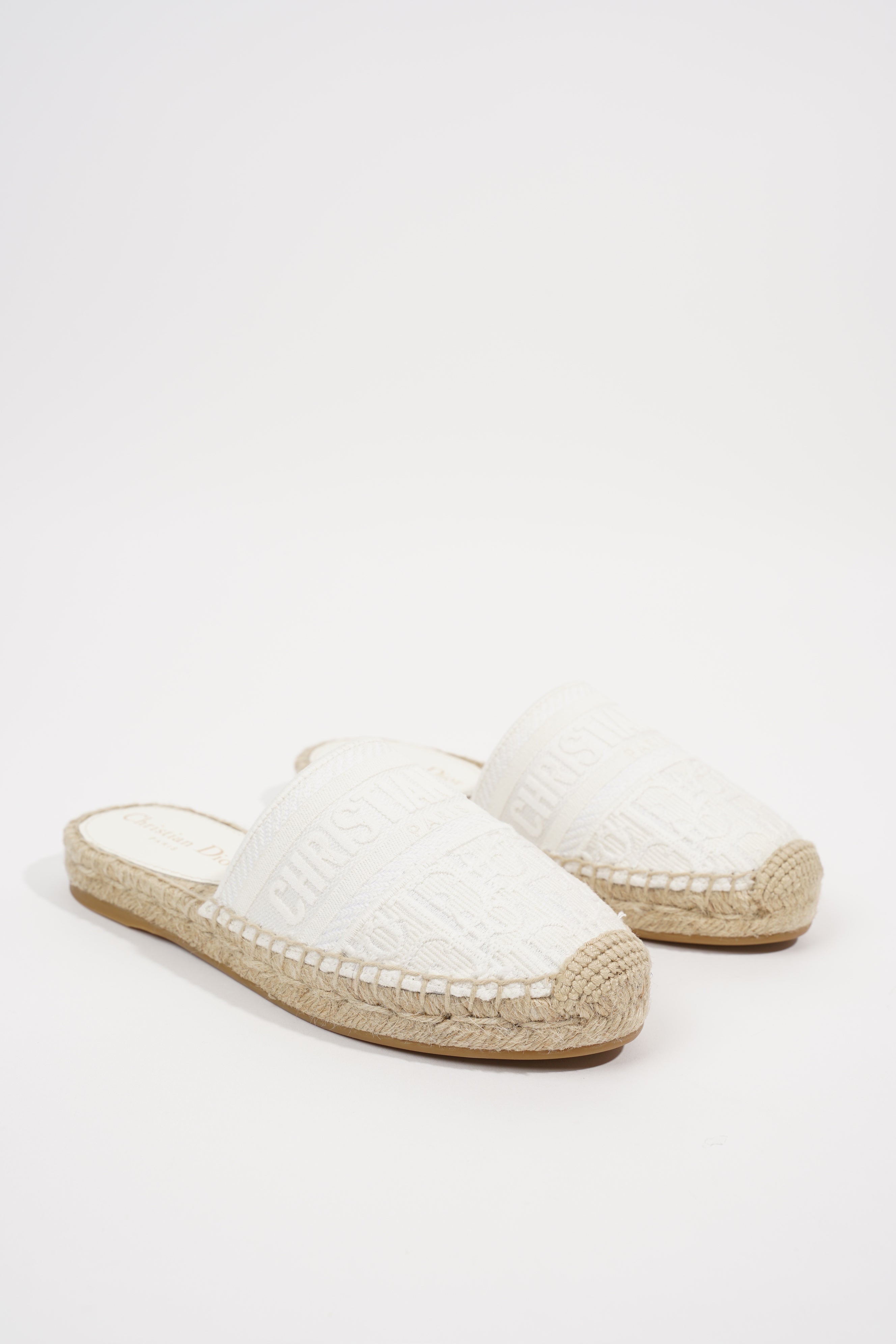 Christian Dior Womens Granville Espadrille White EU 34 / UK 1