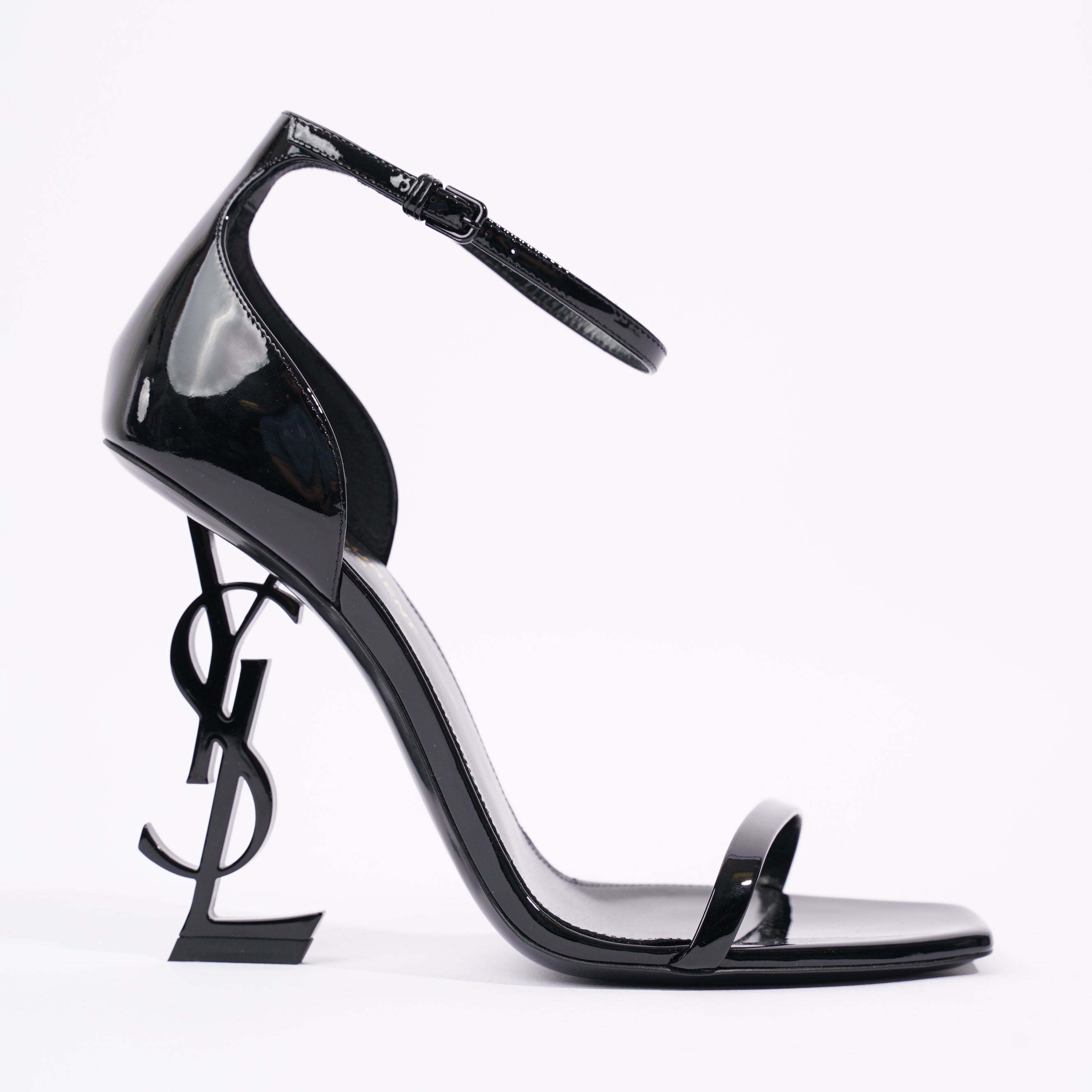 Saint Laurent Womens Opyum 110 Patent Black EU 38 / UK 5