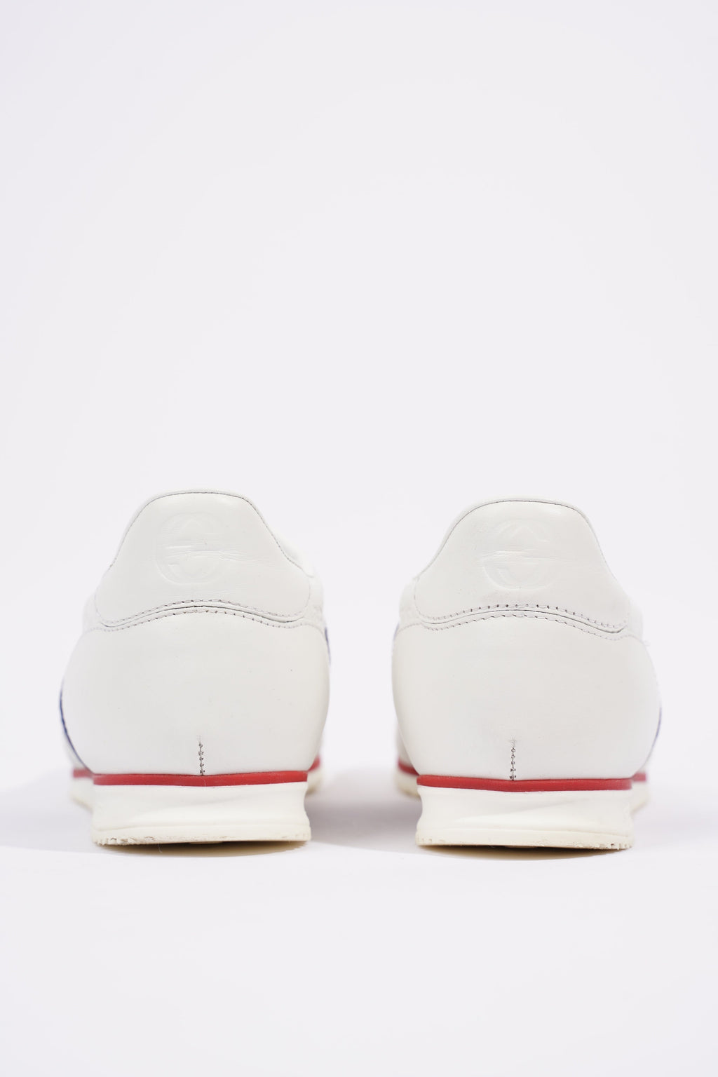 Gucci Womens Leather Low Top White / Green / Red EU 39.5 / UK 6.5