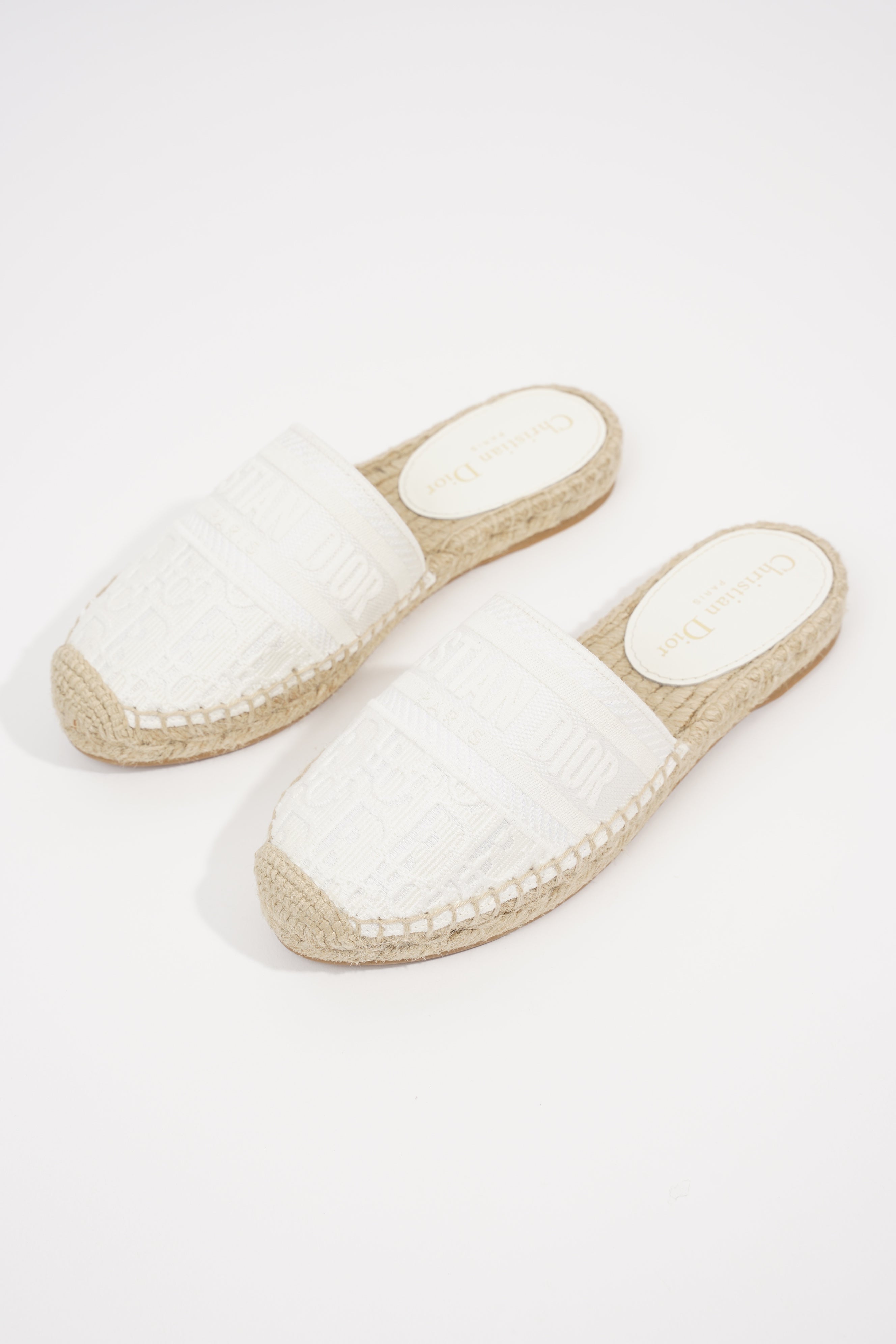 Christian Dior Womens Granville Espadrille White EU 34 / UK 1