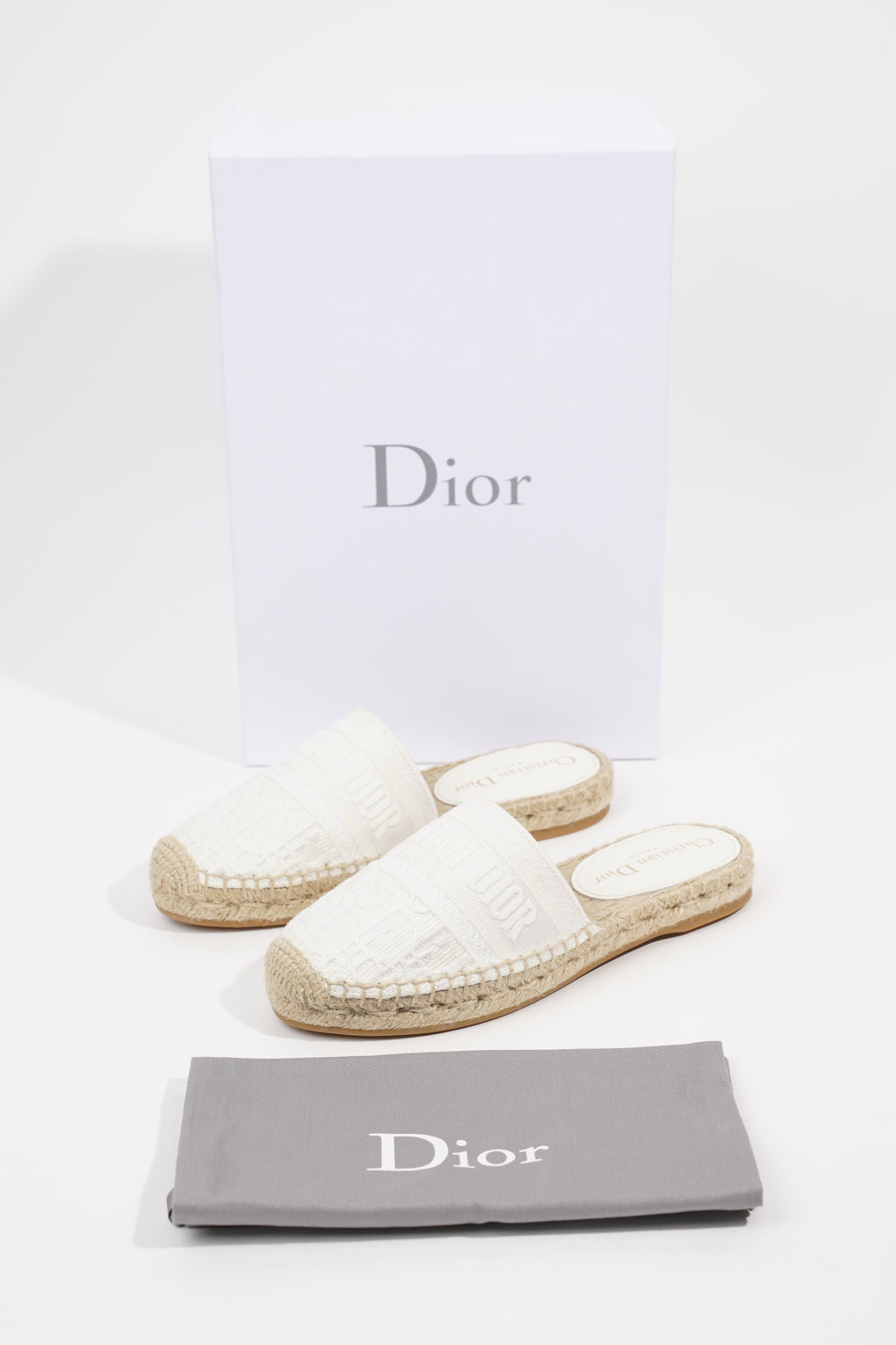 Christian Dior Womens Granville Espadrille White EU 34 / UK 1