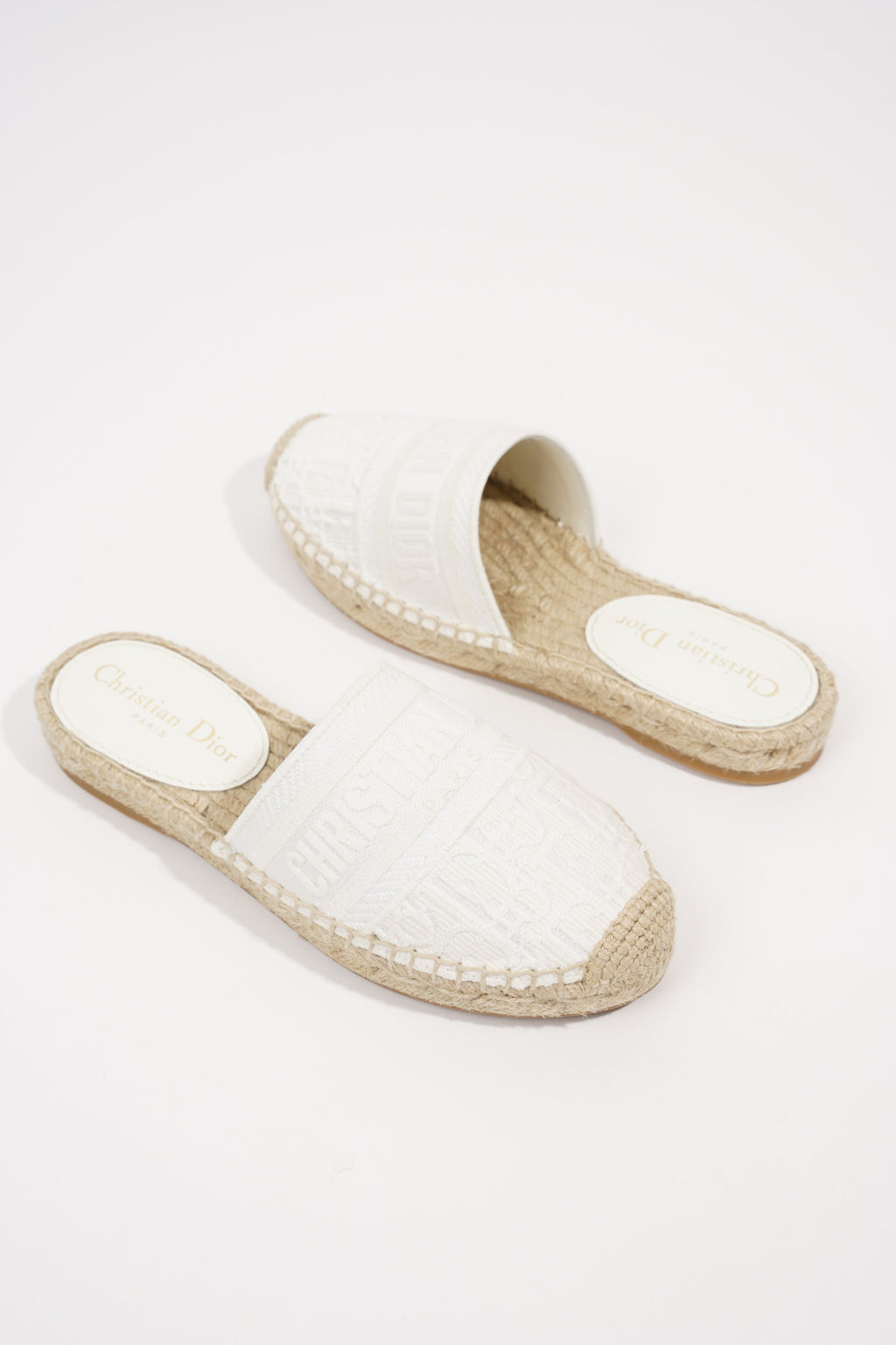 Christian Dior Womens Granville Espadrille White EU 34 / UK 1