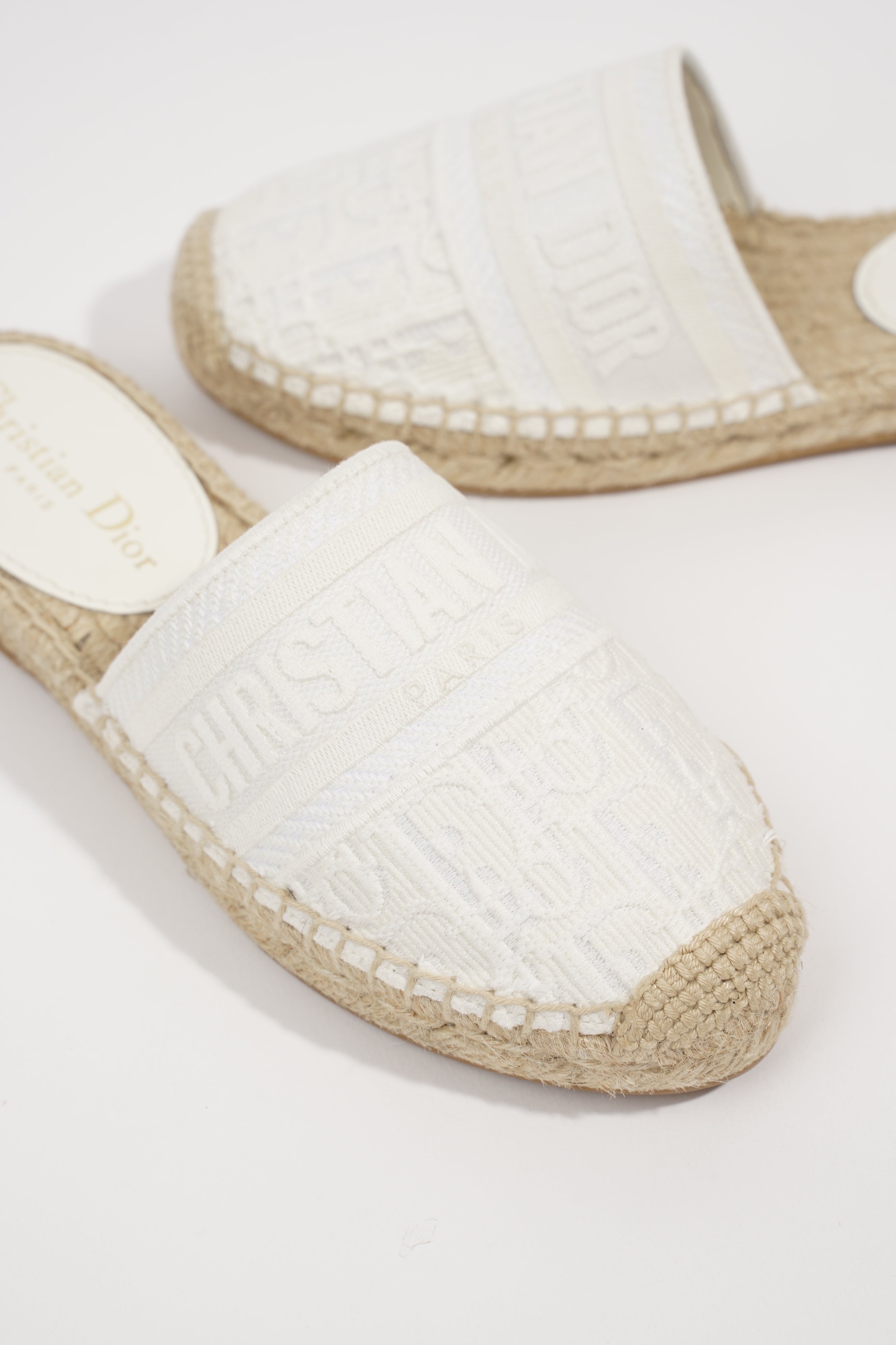Christian Dior Womens Granville Espadrille White EU 34 / UK 1