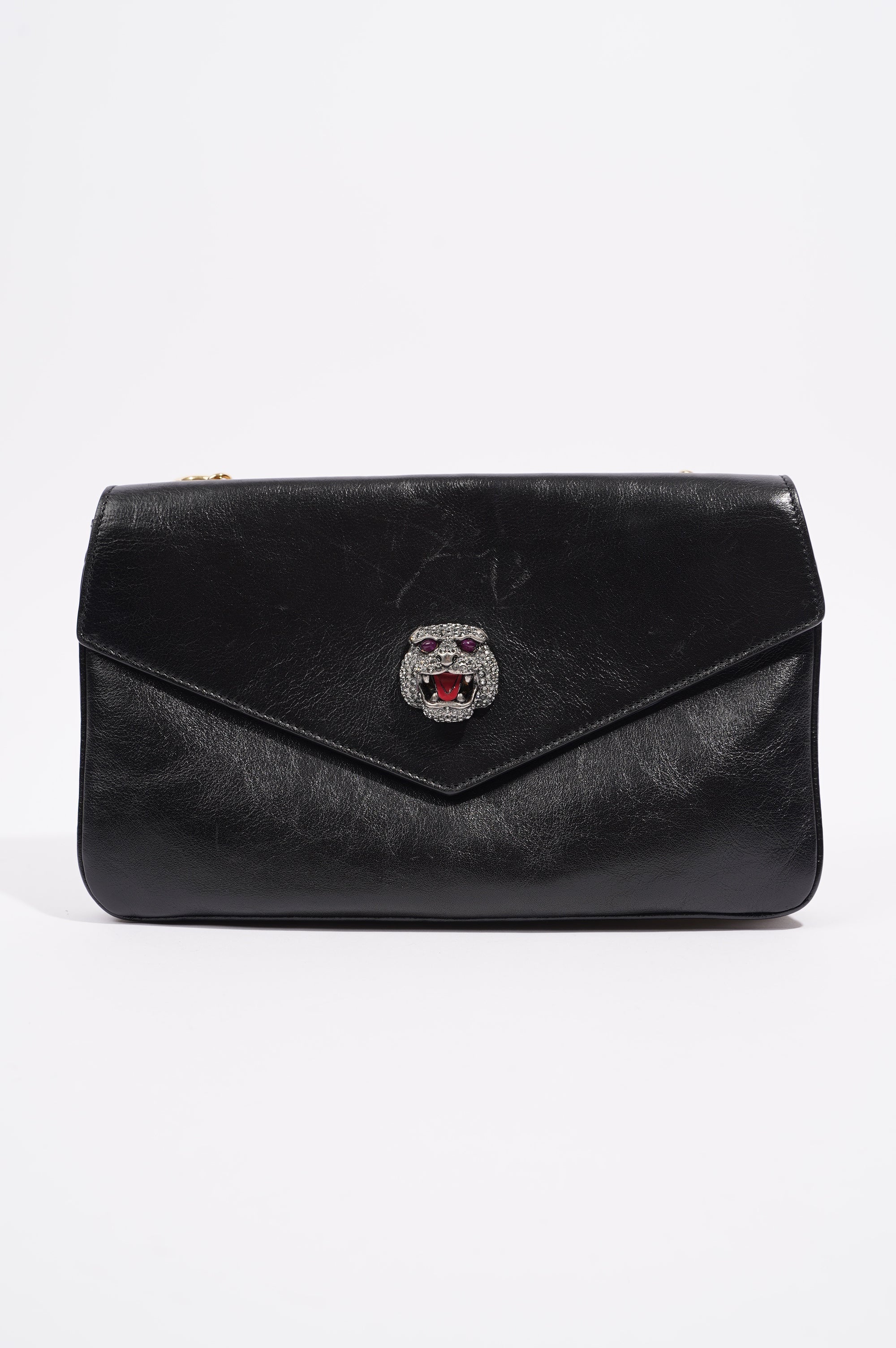 Gucci Womens Thiara Double Bag Black / Python