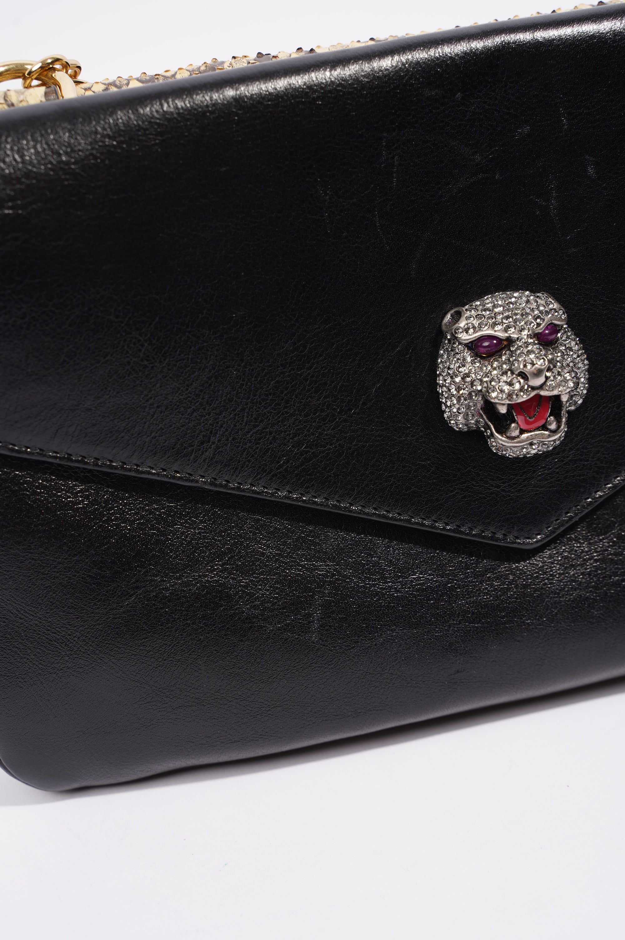 Gucci Womens Thiara Double Bag Black / Python