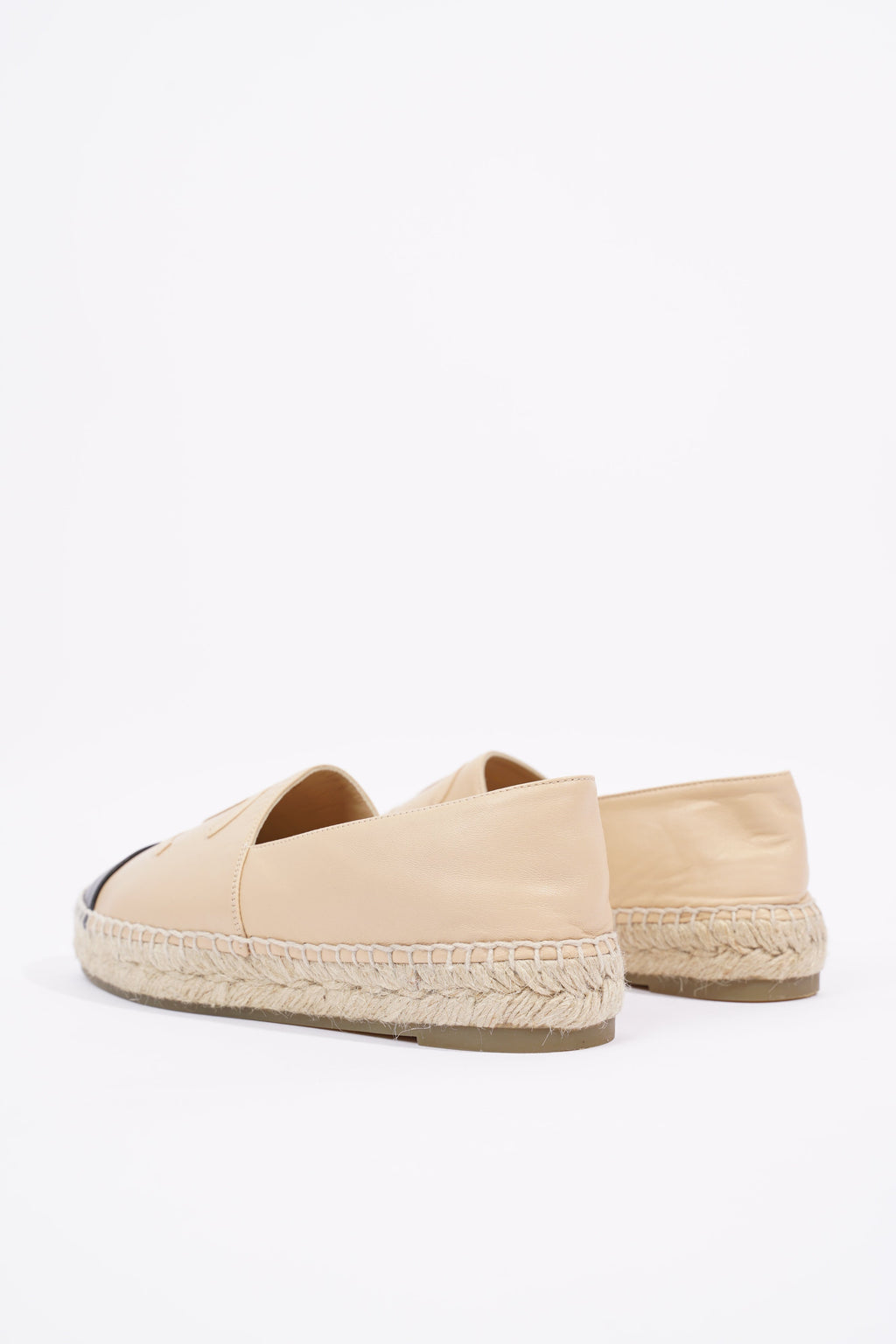 Chanel Womens Espadrilles Beige / Black EU 37 / UK 4