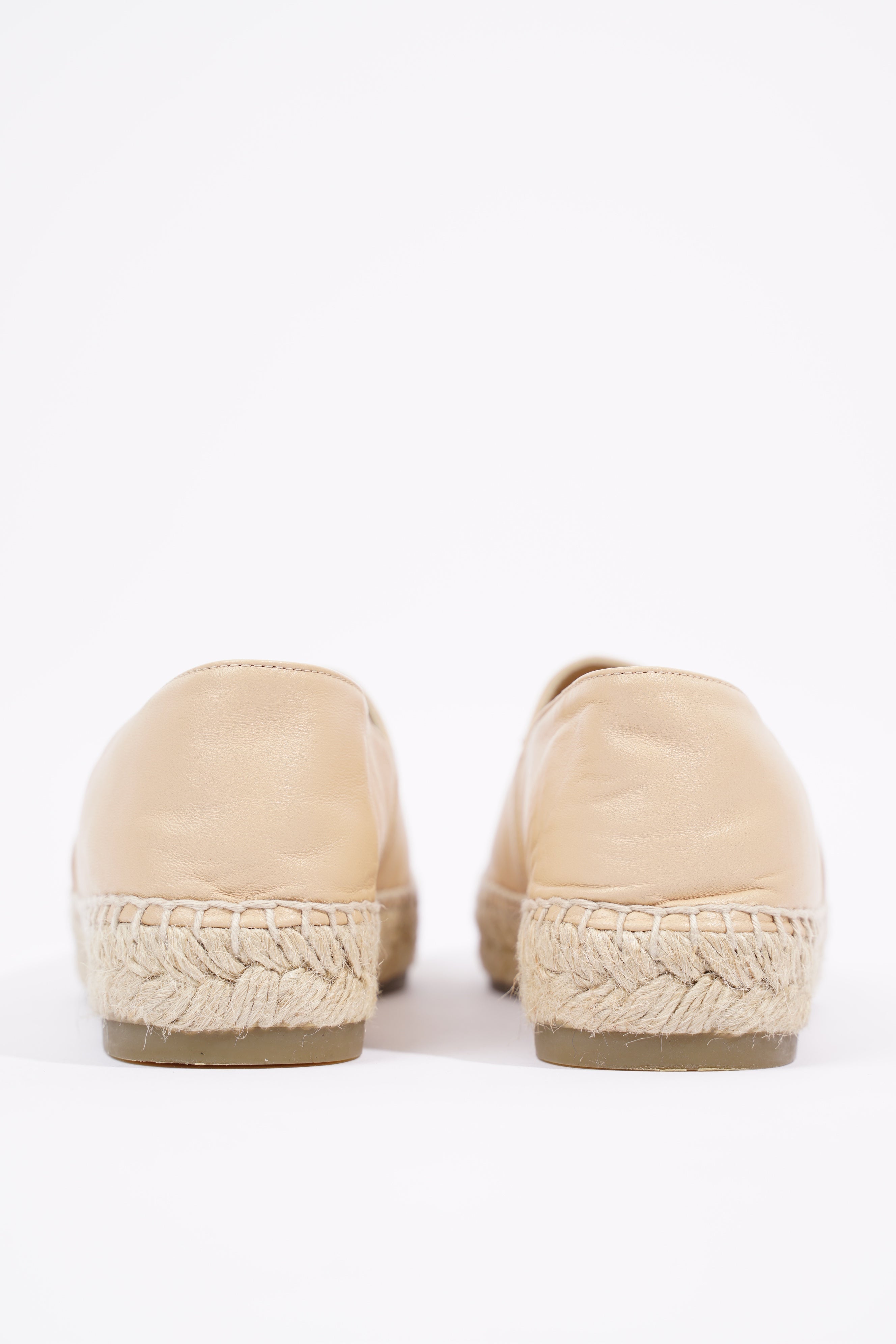 Chanel Womens Espadrilles Beige / Black EU 37 / UK 4
