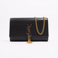 Saint Laurent Womens Kate Tassle Bag Black Leather / Gold Medium