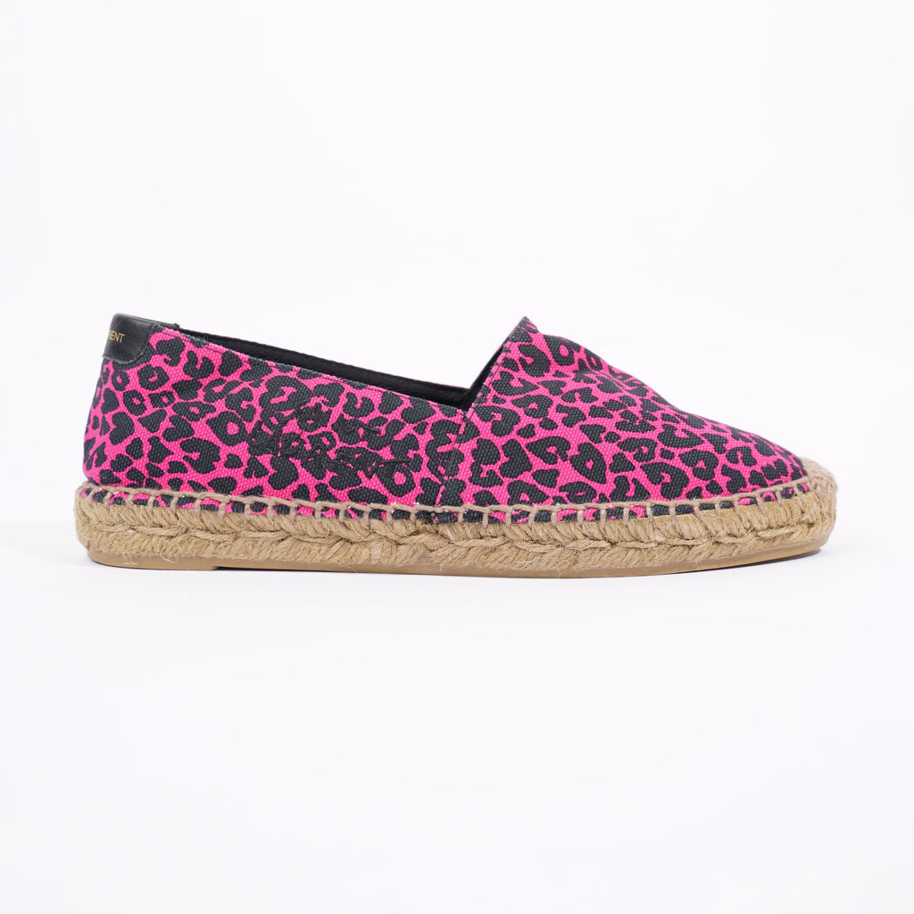 Saint Laurent Womens Espadrilles Pink / Black EU 36 / UK 3
