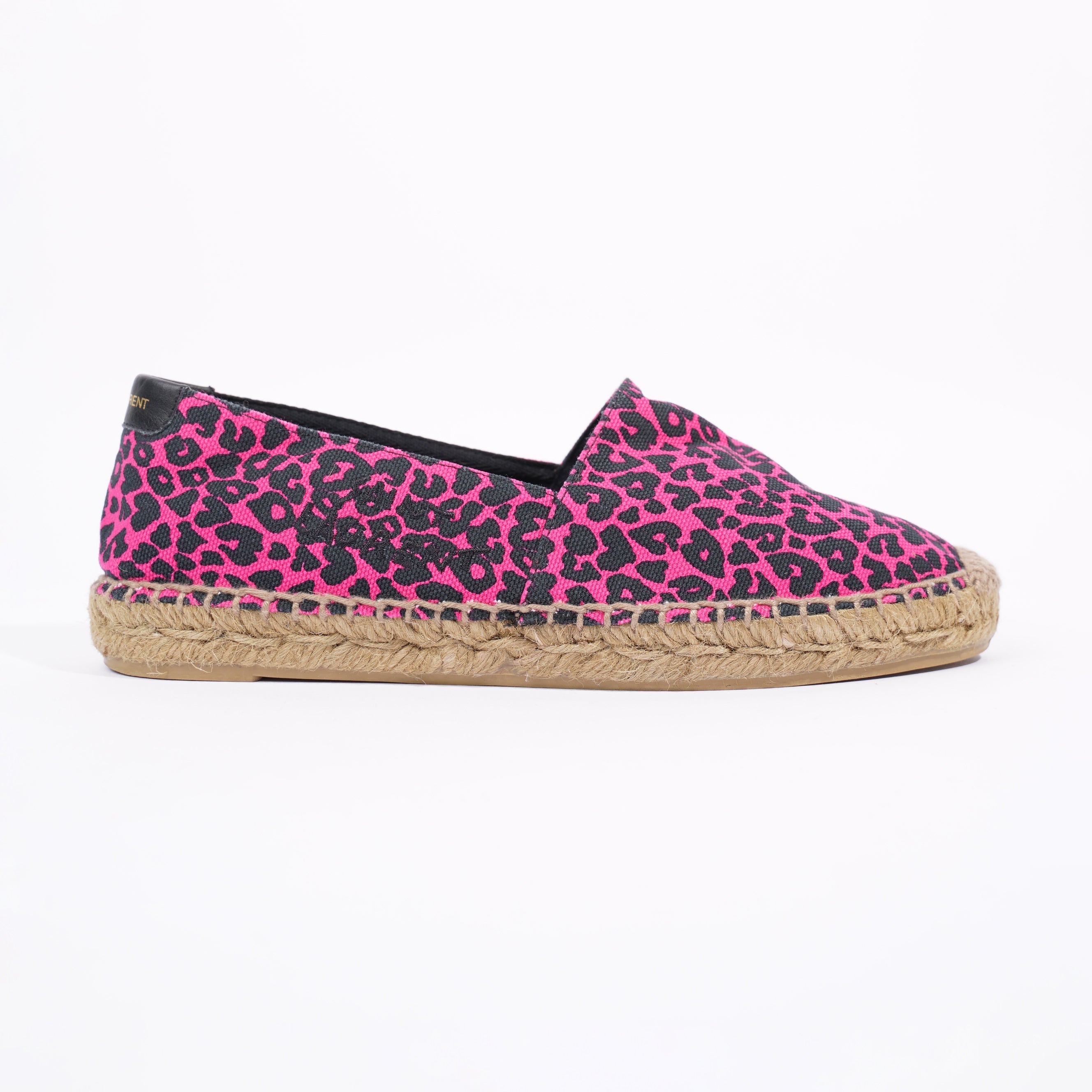 Saint Laurent Womens Espadrilles Pink / Black EU 36 / UK 3