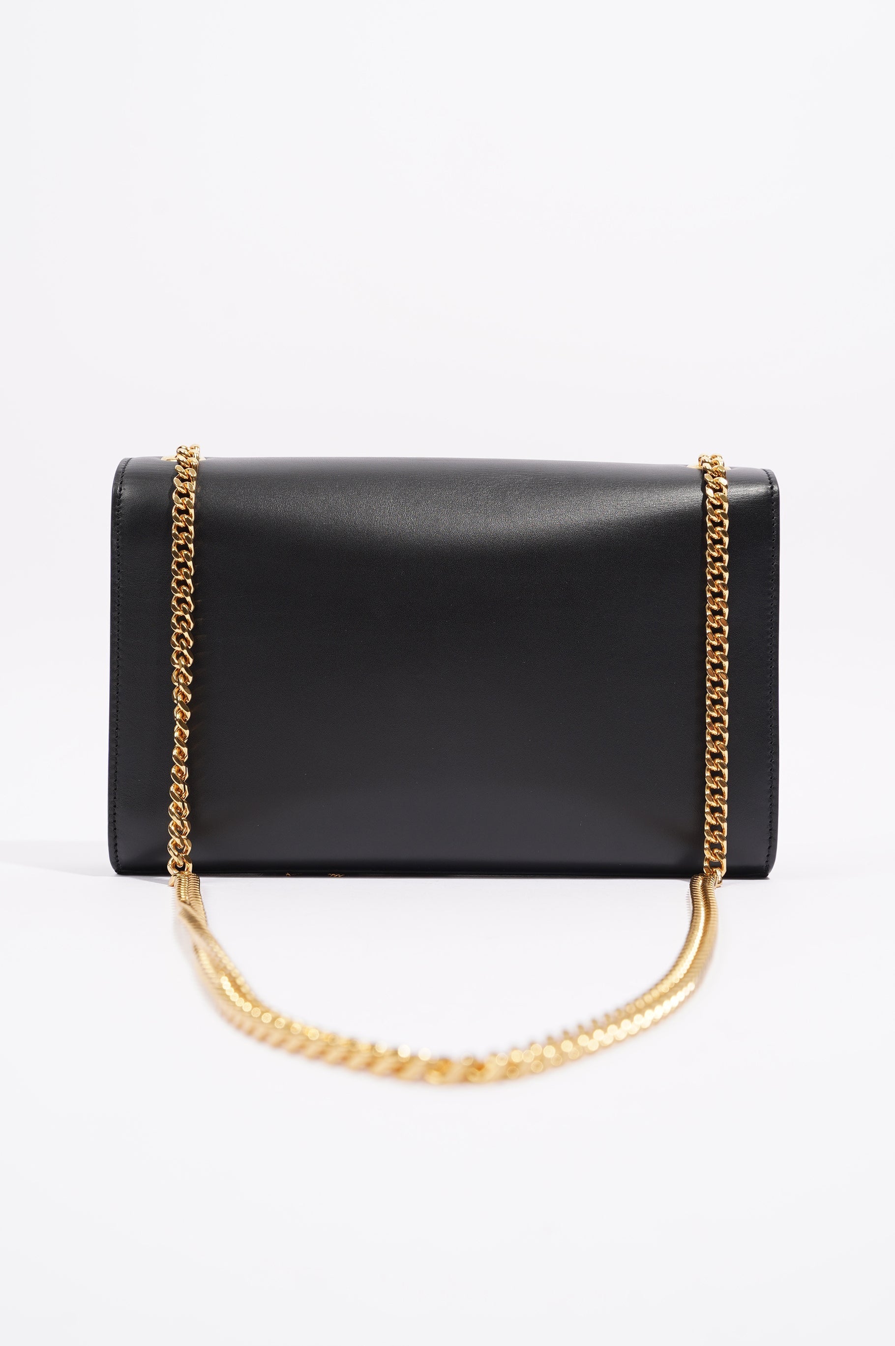 Saint Laurent Womens Kate Tassle Bag Black Leather / Gold Medium