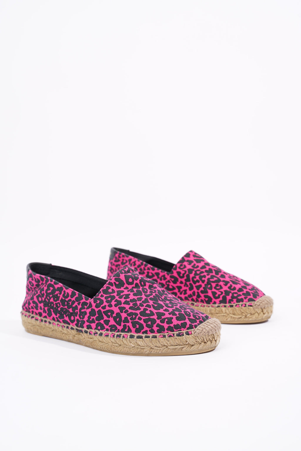 Saint Laurent Womens Espadrilles Pink / Black EU 36 / UK 3