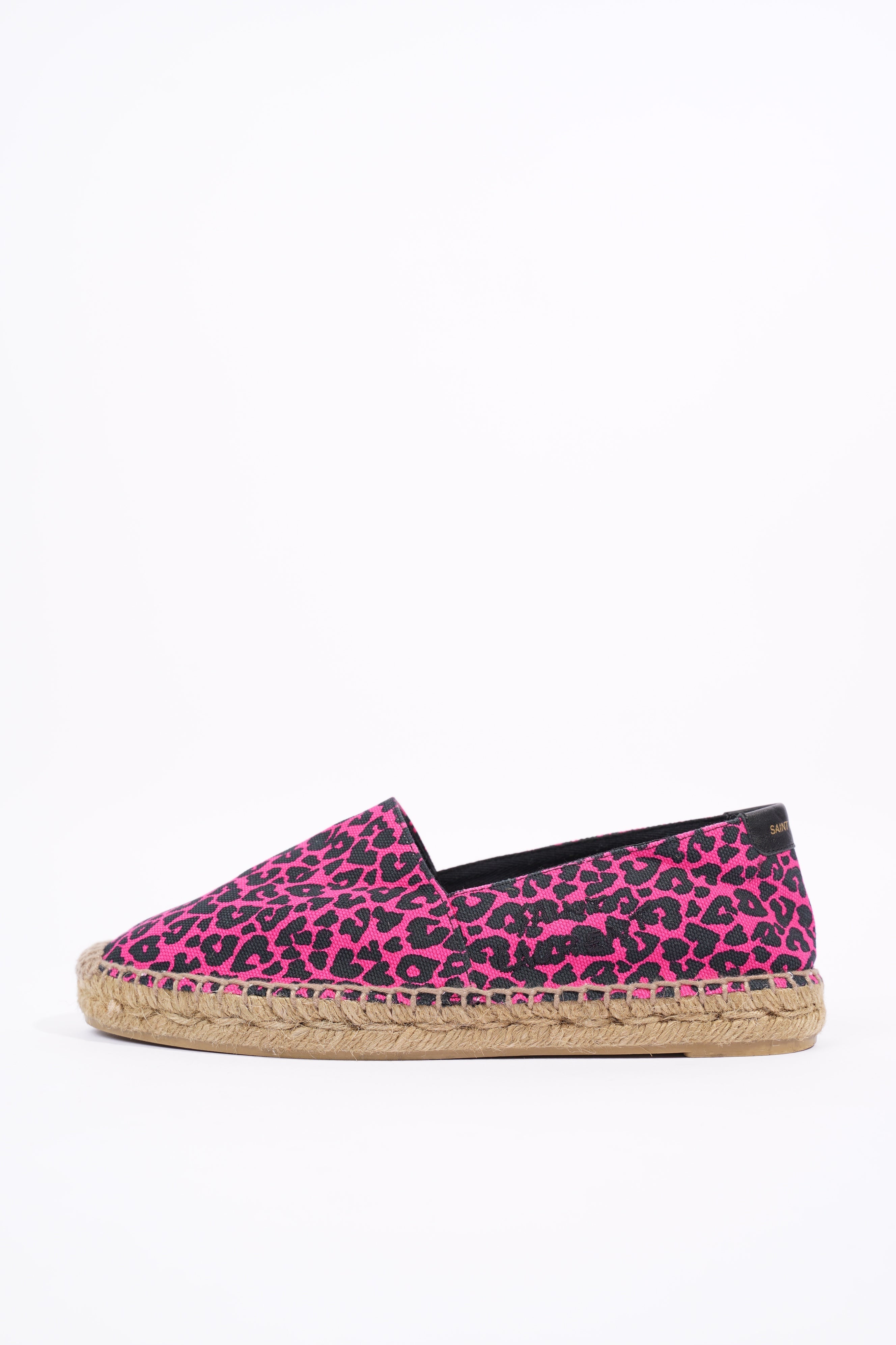 Saint Laurent Womens Espadrilles Pink / Black EU 36 / UK 3