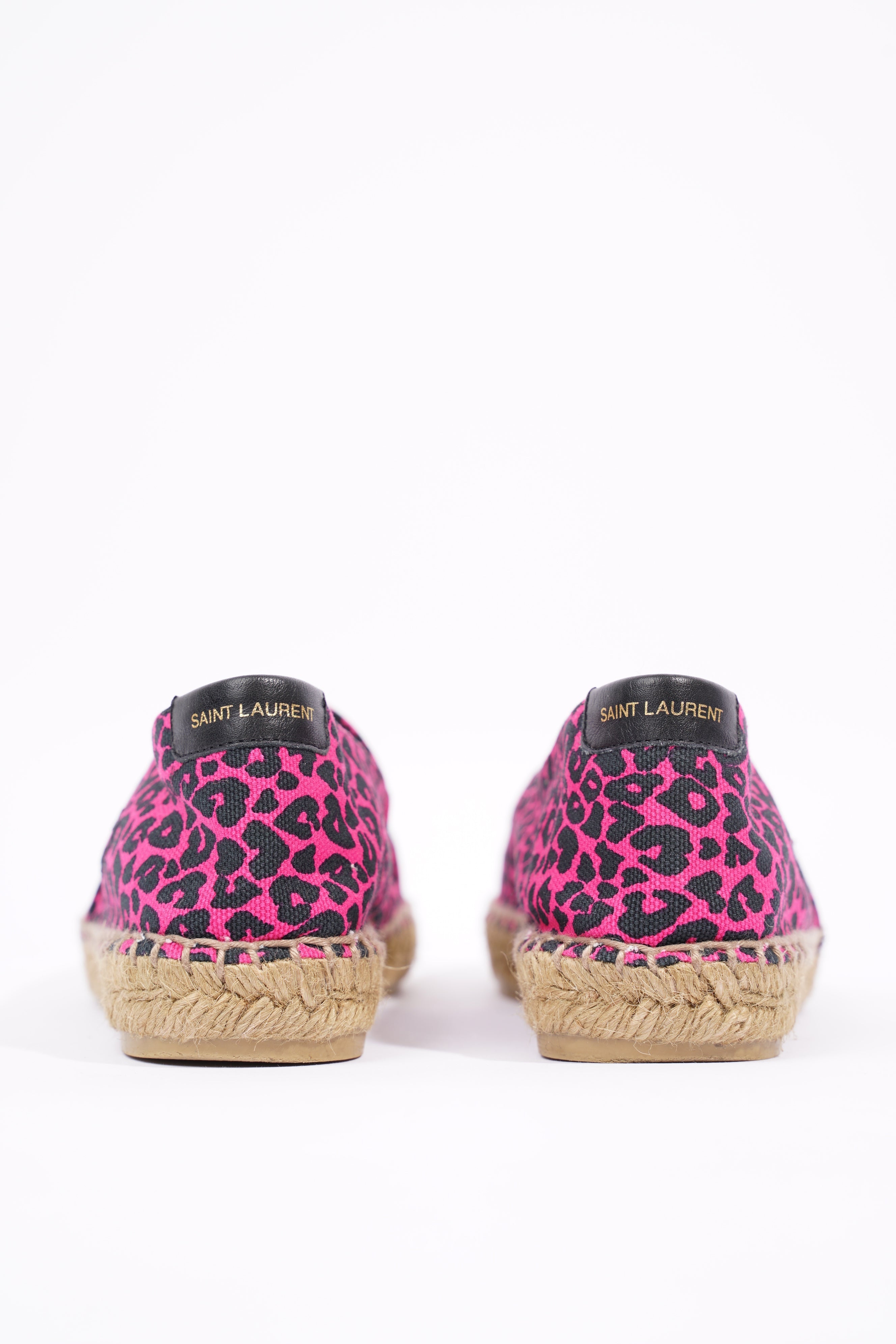 Saint Laurent Womens Espadrilles Pink / Black EU 36 / UK 3