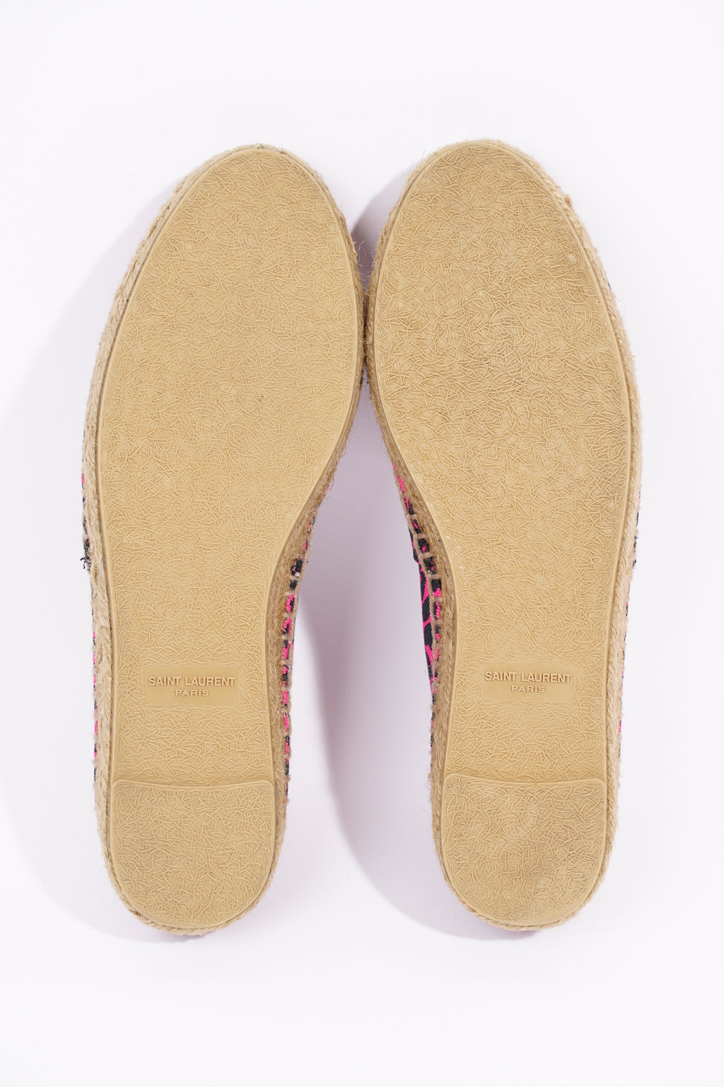 Saint Laurent Womens Espadrilles Pink / Black EU 36 / UK 3