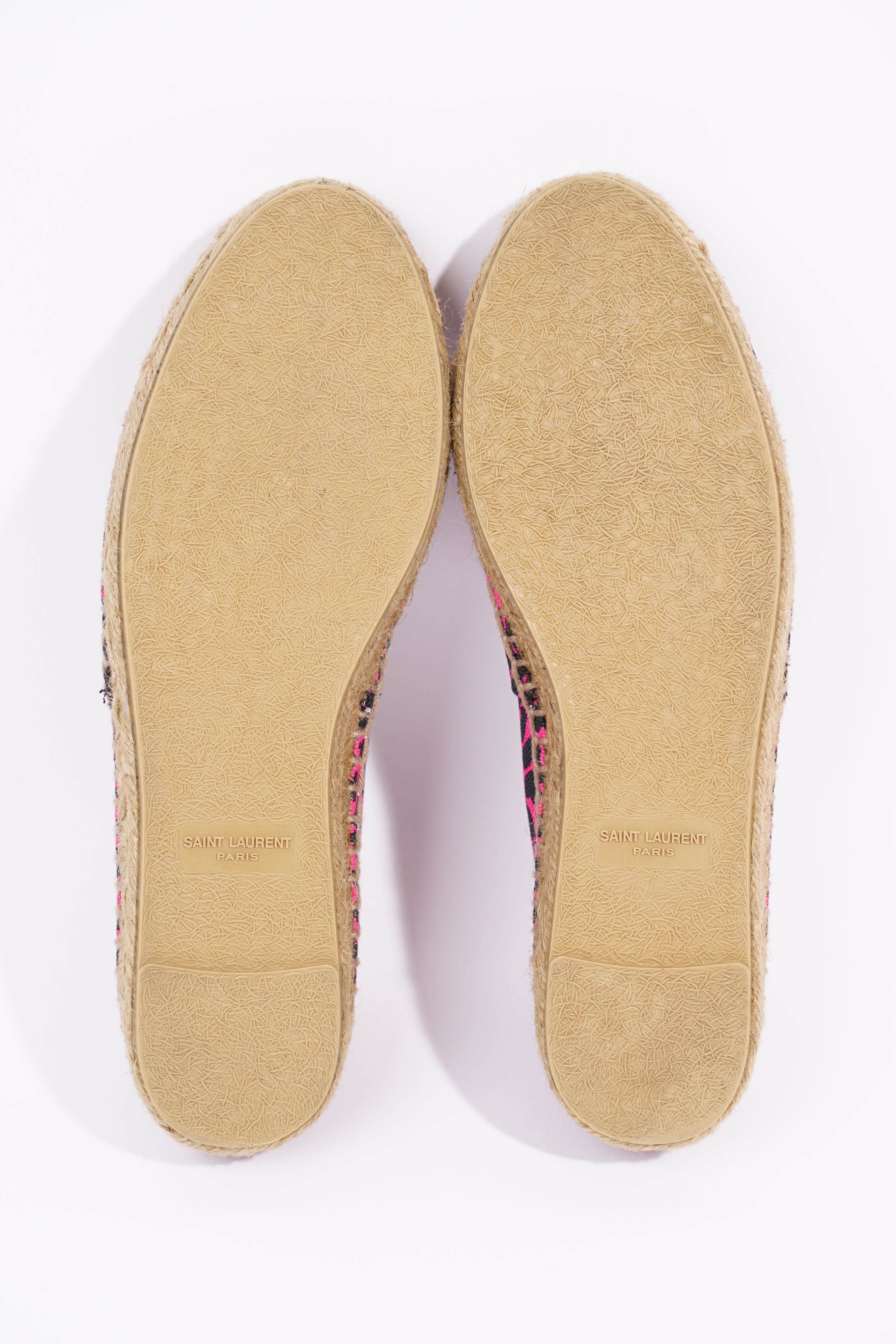 Saint Laurent Womens Espadrilles Pink / Black EU 36 / UK 3
