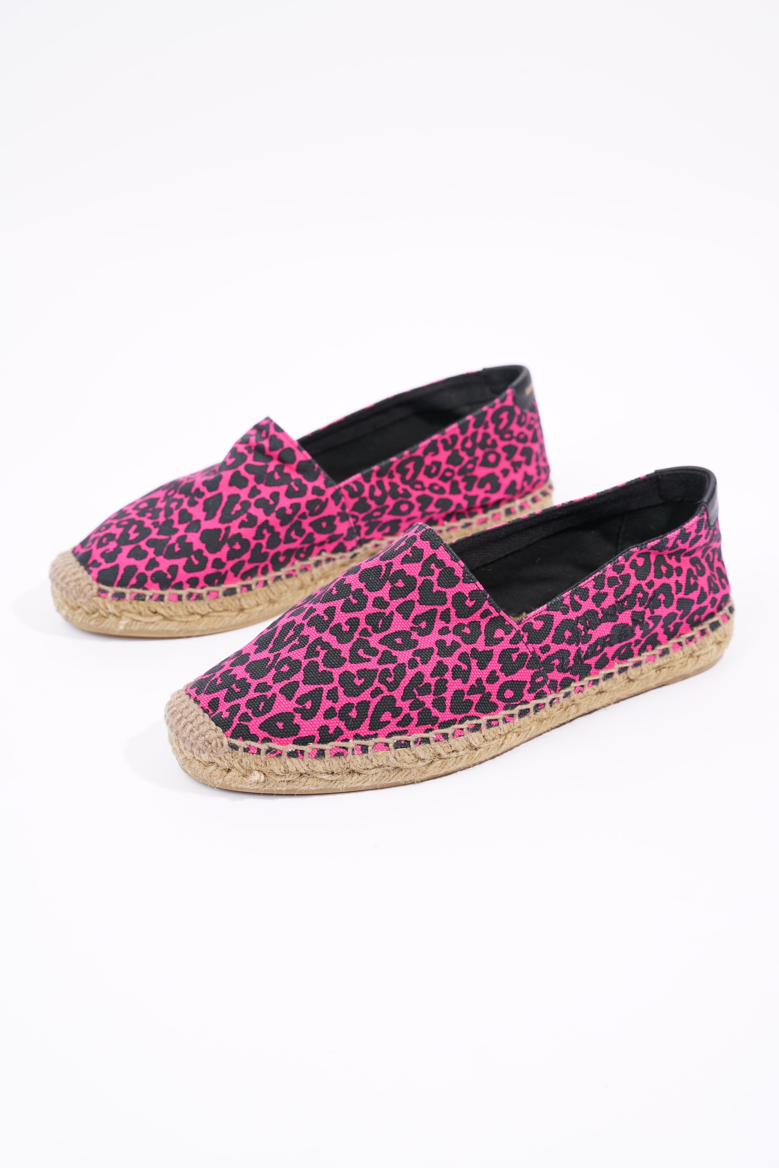 Saint Laurent Womens Espadrilles Pink / Black EU 36 / UK 3